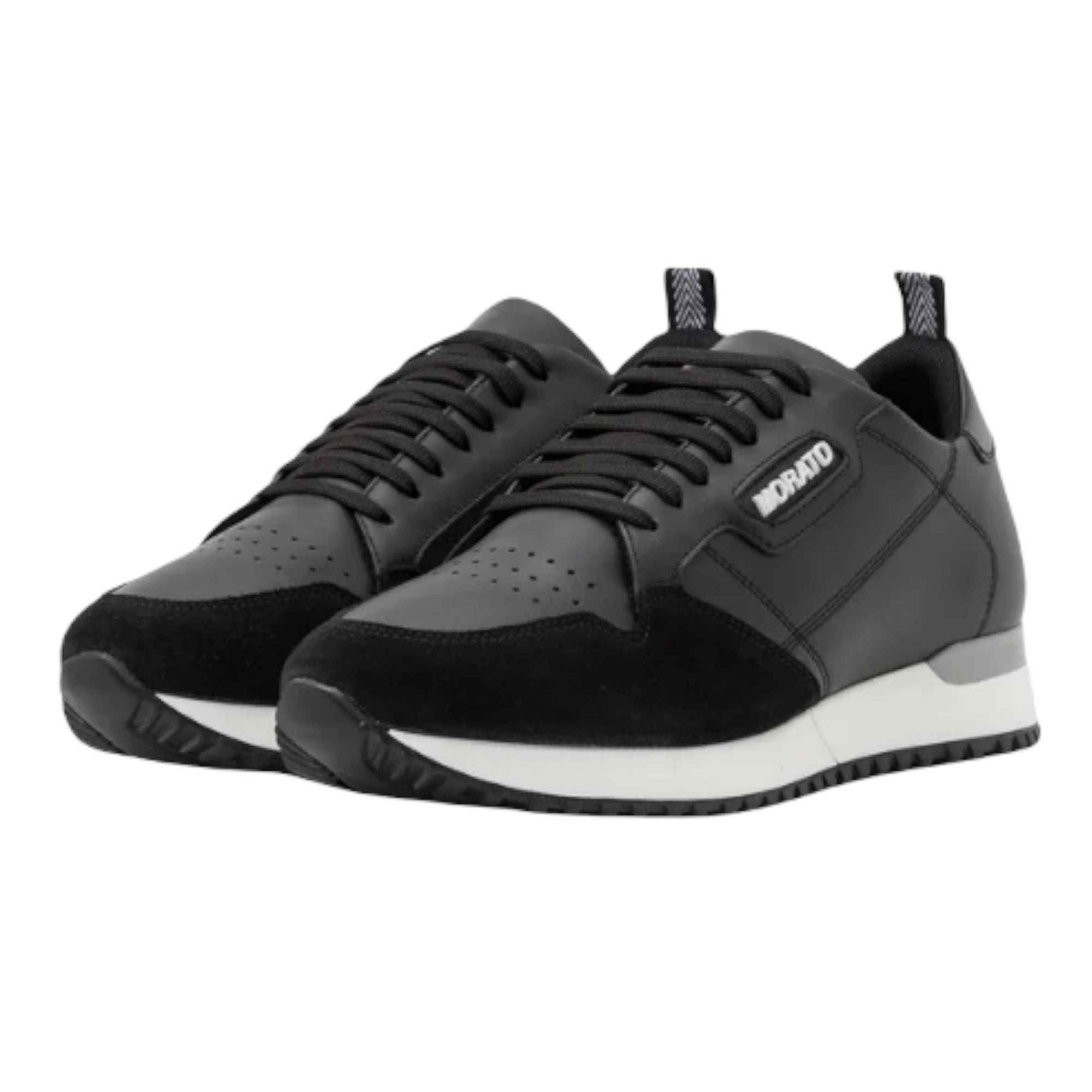 SCARPE SNEAKERS UOMO ANTONY MORATO MMFW01370 9000 PELLE NERO ORIGINALE PE