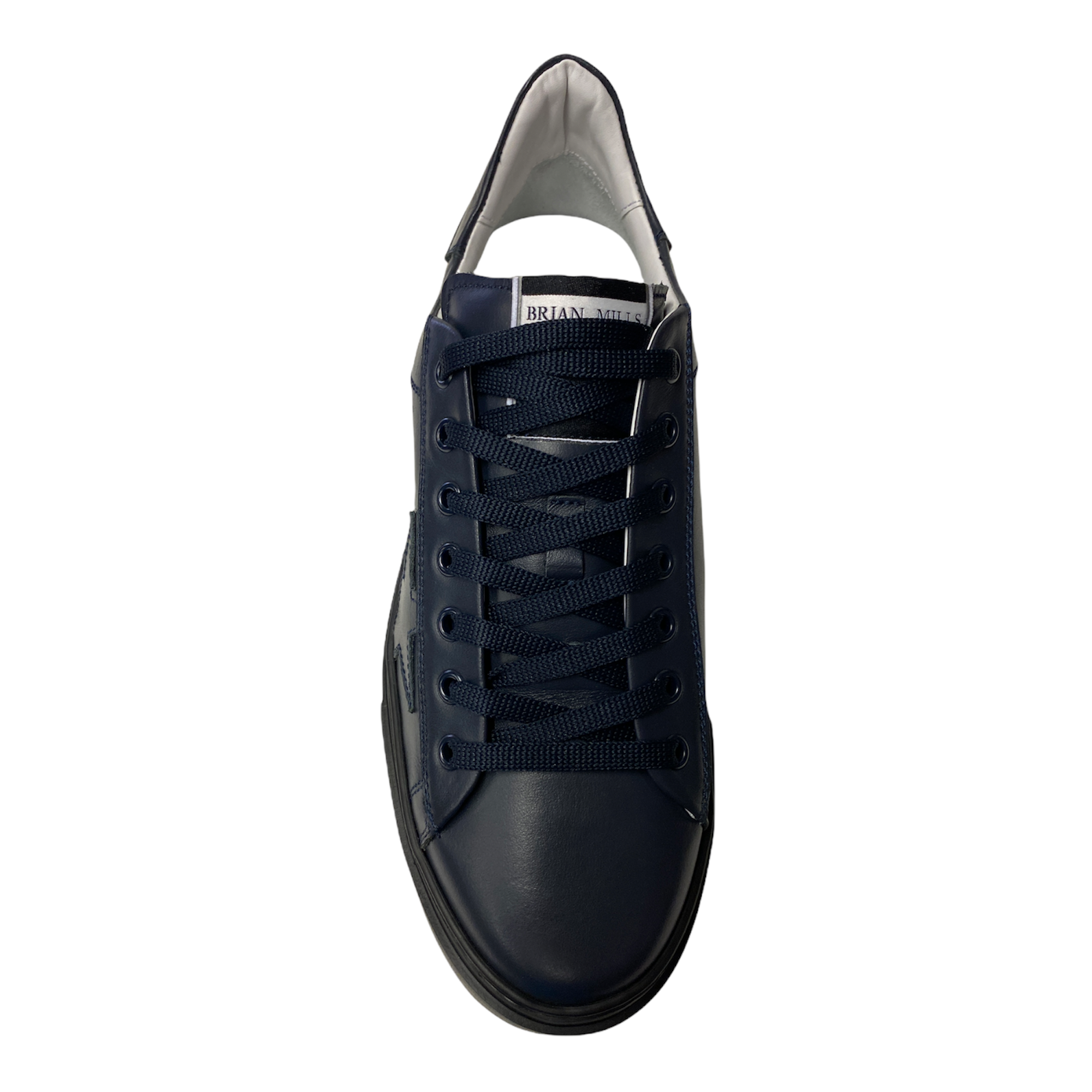 SCARPE SNEAKERS UOMO BRIAN MILLS BMLS 358 PELLE BLU ORIGINALE PE NEW