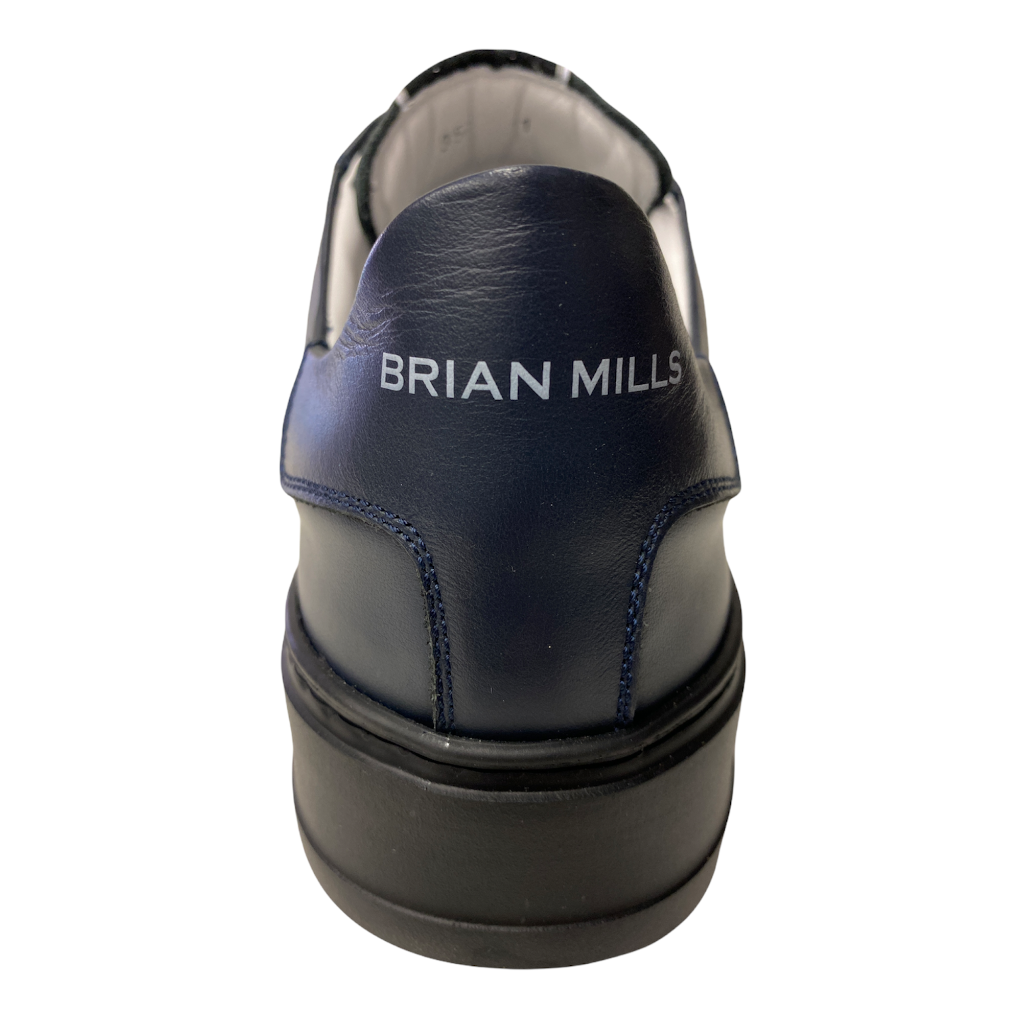 SCARPE SNEAKERS UOMO BRIAN MILLS BMLS 358 PELLE BLU ORIGINALE PE NEW