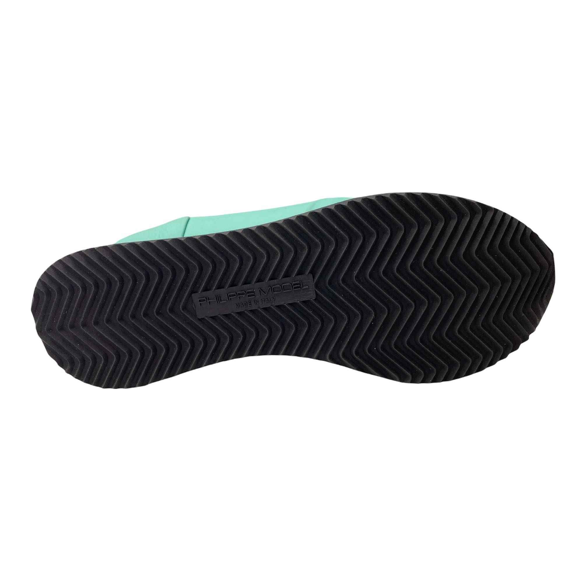 SCARPE SNEAKERS DONNA PHILIPPE MODEL PARADIS LOW CHLD PELLE VERDE ORIGINALE AI