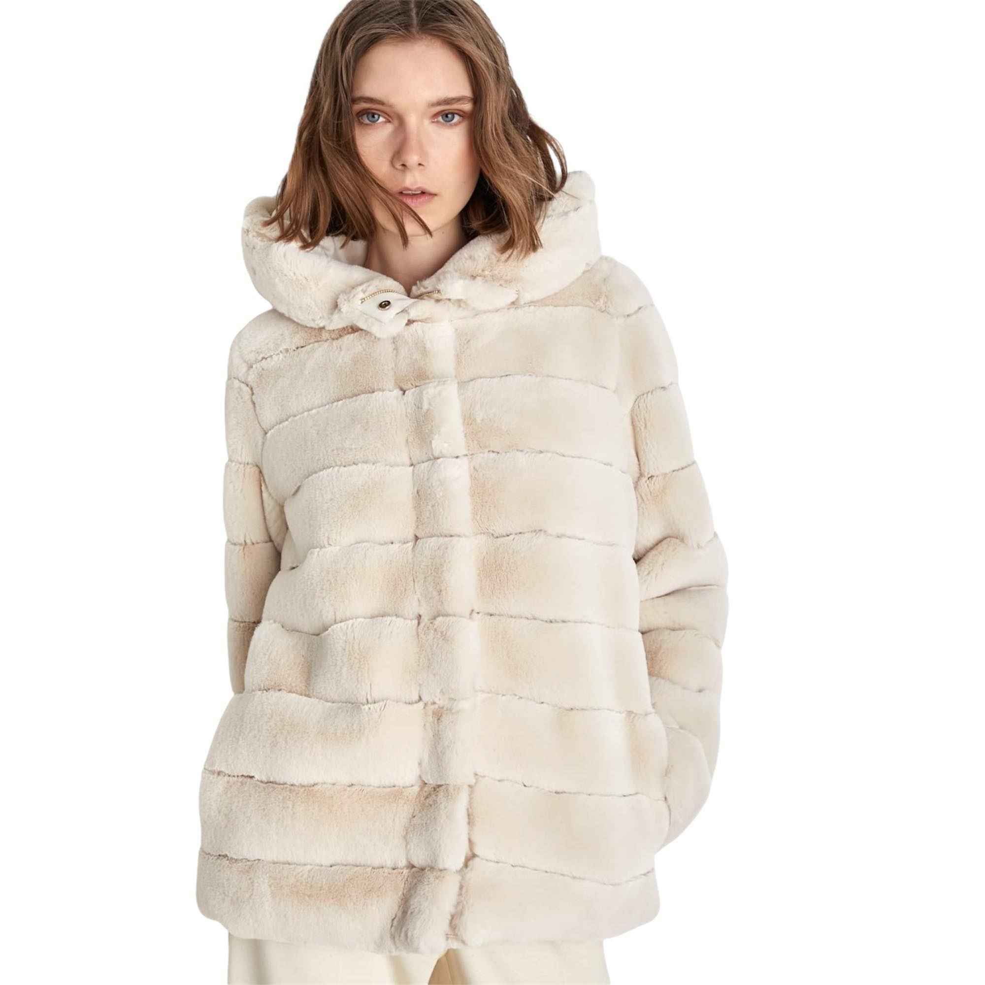 CAPPOTTO DONNA EMME MARELLA ALCE 54560318 PELLICCIA BIANCO 002 ORIGINALE AI 2022