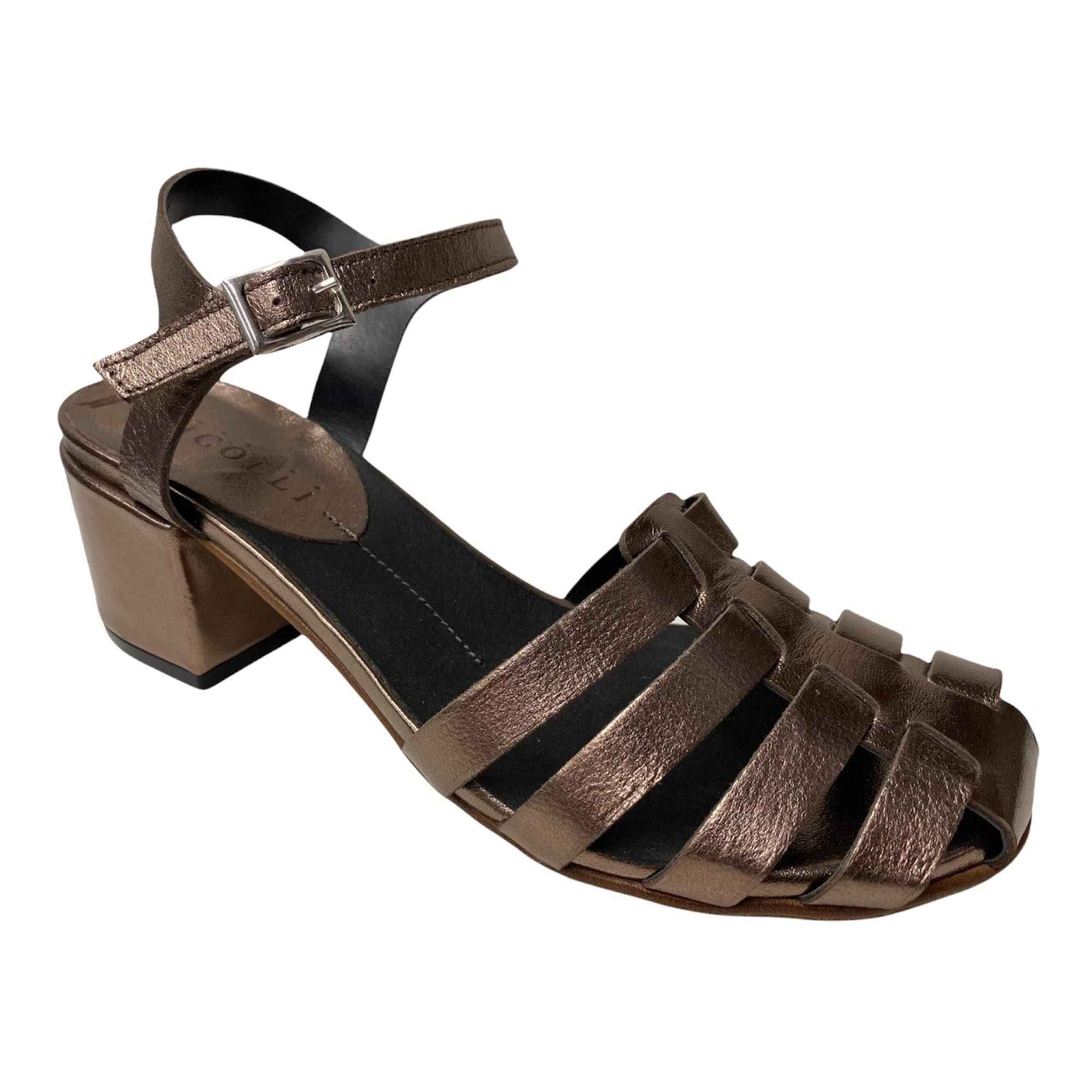 SCARPE SANDALO TACCO DONNA FABBRICA DEI COLLI 1ROSSO122 PELLE TAUPE ORIGINALE PE