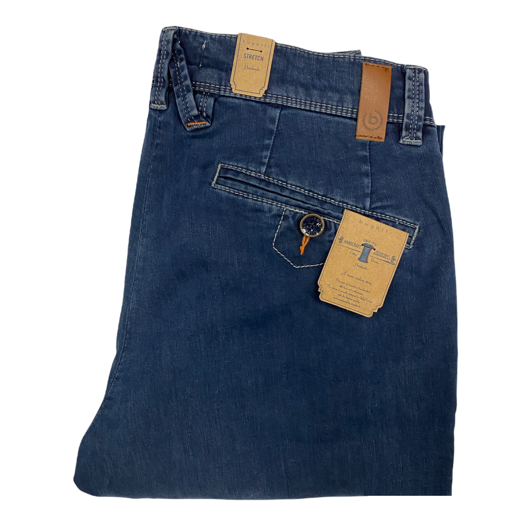 PANTALONE JEANS UOMO BUGATTI 4968D 56647 365 COTONE BLU ORIGINALE AI