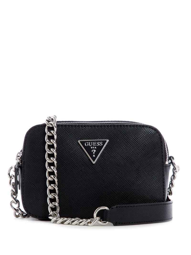 BORSA TRACOLLA DONNA GUESS ZY787914 NOELLE ECO PELLE NERO ORIGINALE AI 2022