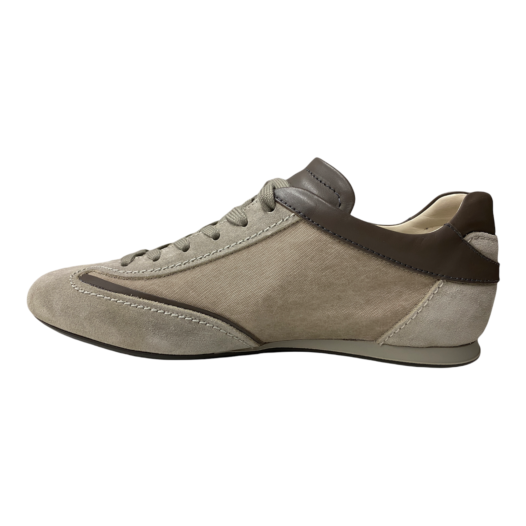 SCARPE SNEAKERS UOMO HOGAN OLYMPIA SLASH H VINTAGE PELLE GRIGIO ORIGINALE PE