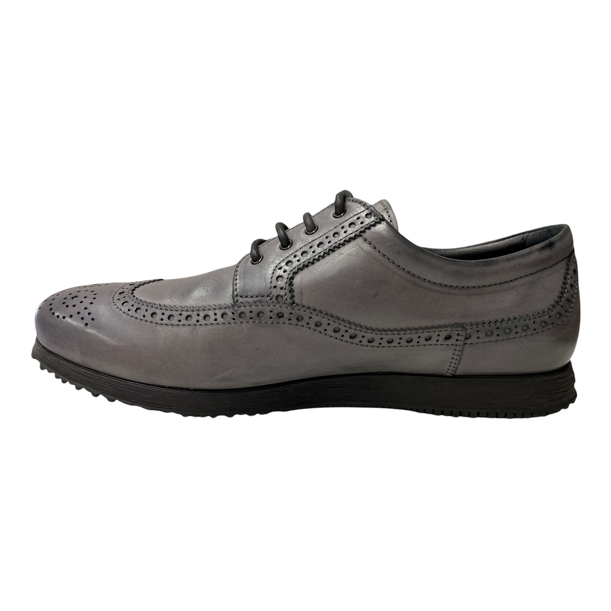 SCARPE DERBY CASUAL UOMO 183 HXM1830D861C0YB999 PELLE GRIGIO ORIGINALE AI
