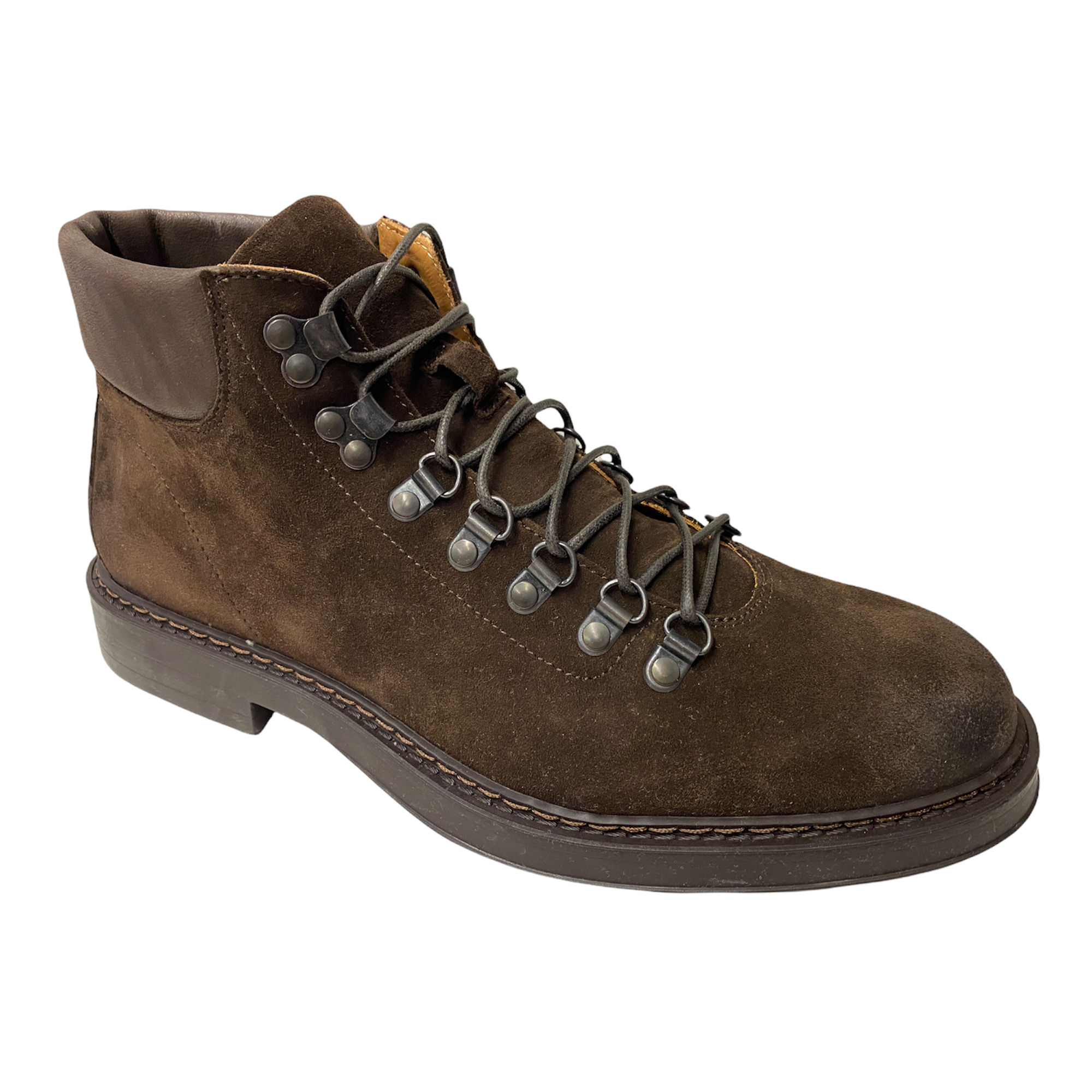 SCARPE SCARPONI UOMO MANIGFATTURE ETRUSCHE VIVEL 423602 I20 PELLE MORO ORIGINALE