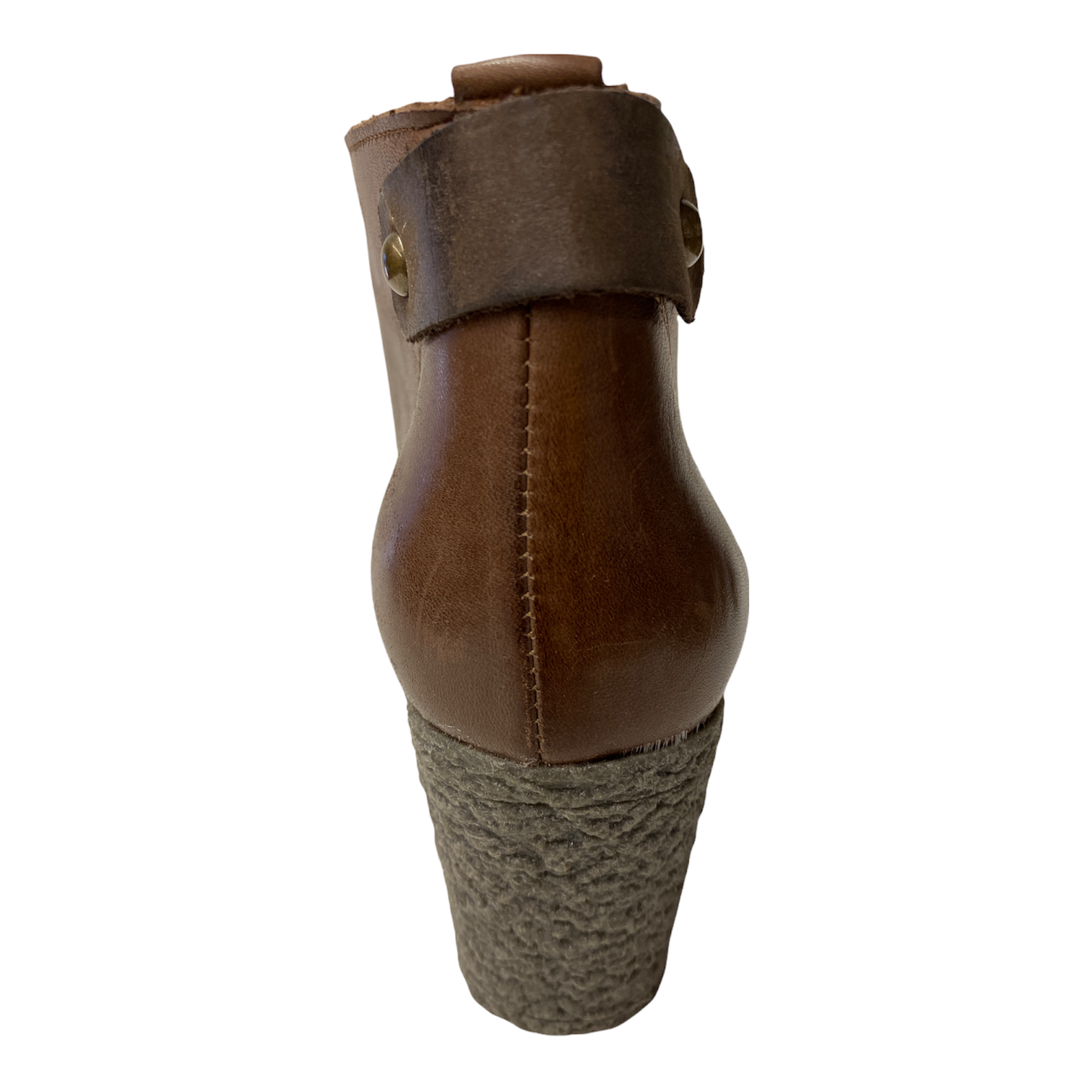 SCARPE TRONCHETTO TACCO DEBUTTO DONNA 514 PELLE MARRONE ORIGINALE AI