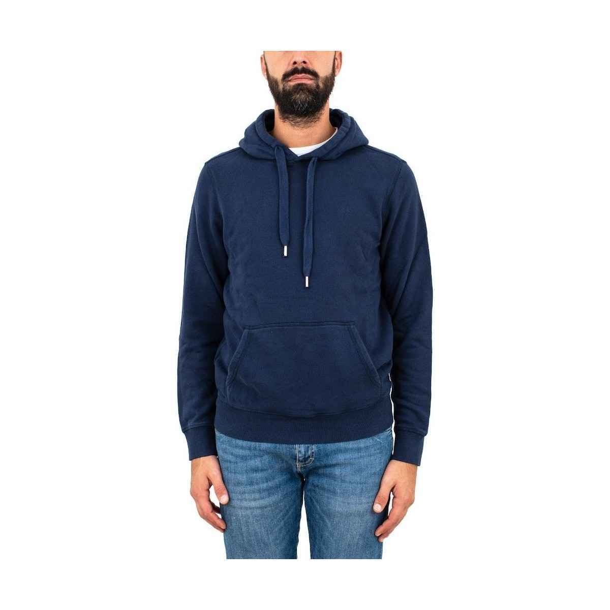 MAGLIA FELPA MAGLIE UOMO SUN68 GARMENTF41106 COTONE BLU ORIGINALE AI 2022