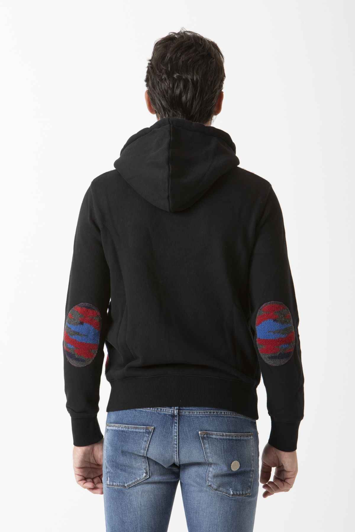 MAGLIA MAGLIONE MAGLIE UOMO SUN68 HOOD F29116 LANA NERO ORIGINALE AI 2022