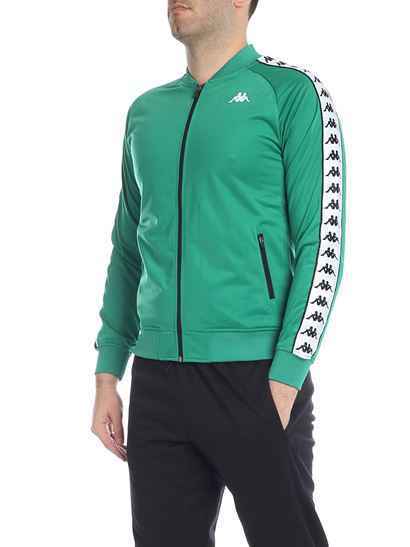 MAGLIA FELPA MAGLIE UOMO KAPPA JACKET 303WY10 C78 VERDE ORIGINALE AI
