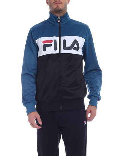 MAGLIA FELPA MAGLIE UOMO FILA BLAIN TRACK 682386 A216 NERO ORIGINALE AI