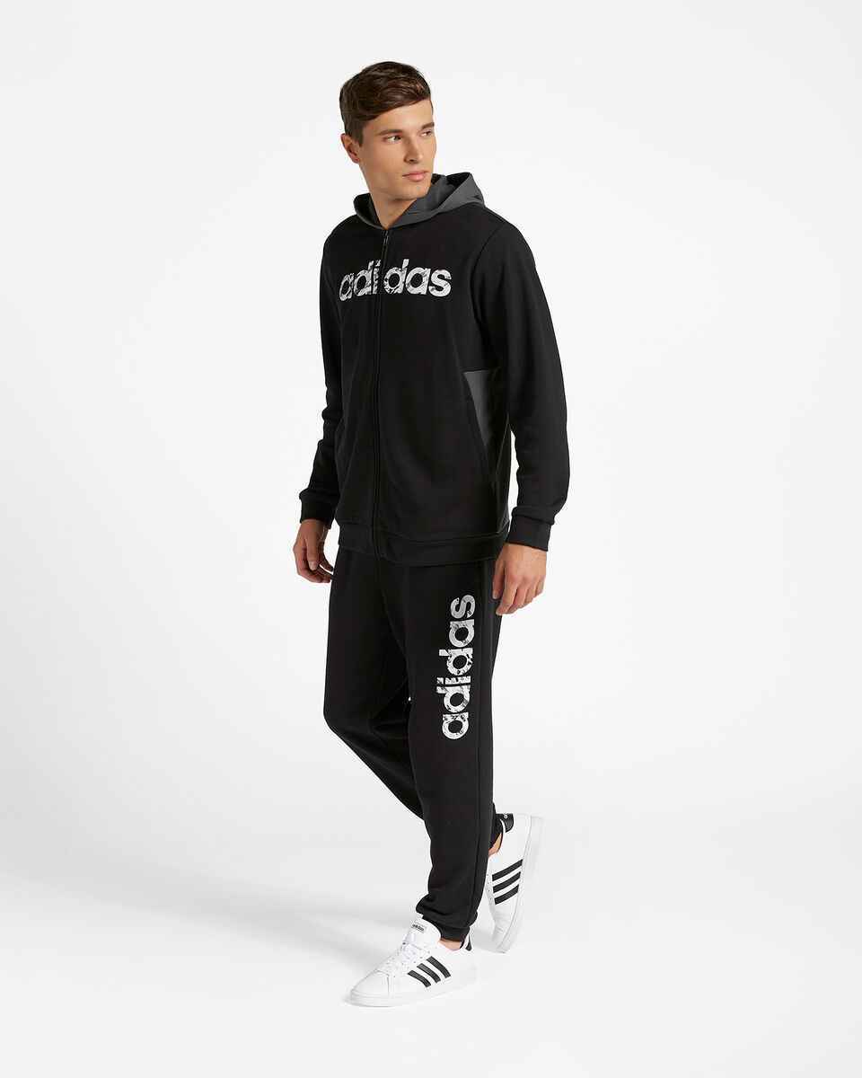 MAGLIA FELPA MAGLIE UOMO ADIDAS TENTRO FZ HOODY DY3451 COTONE NERO ORIGINALE AI