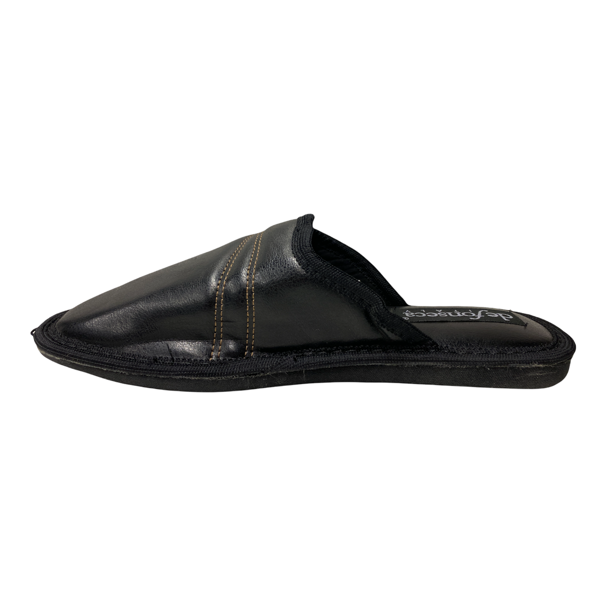 SCARPE PANTOFOLE CIABATTE UOMO DE FONSECA DE REMOLO ECO PELLE NERO ORIGINALE AI