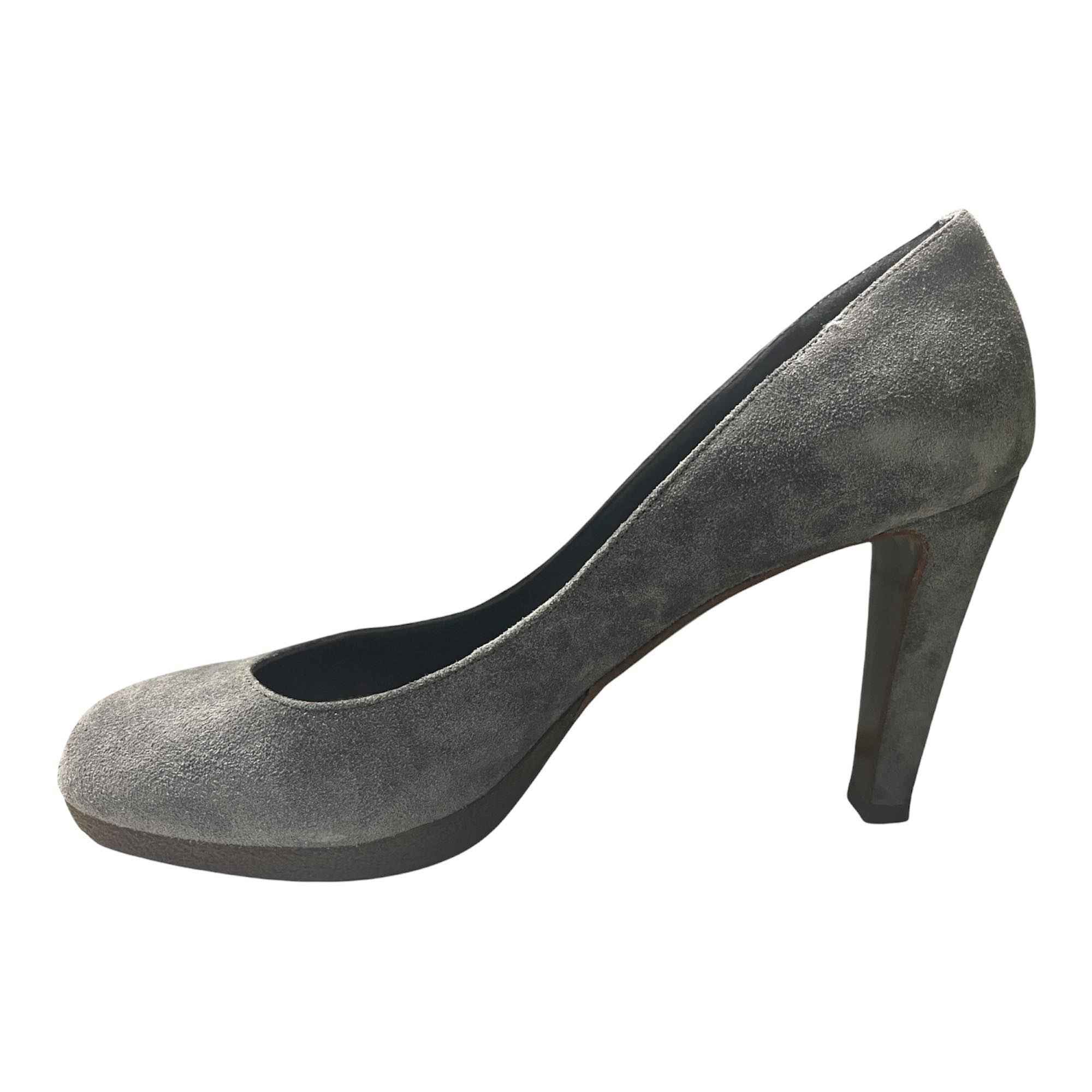 SCARPE DECOLTE DONNA SERGIO ROSSI A30990 PELLE GRIGIO ORIGINALE AI