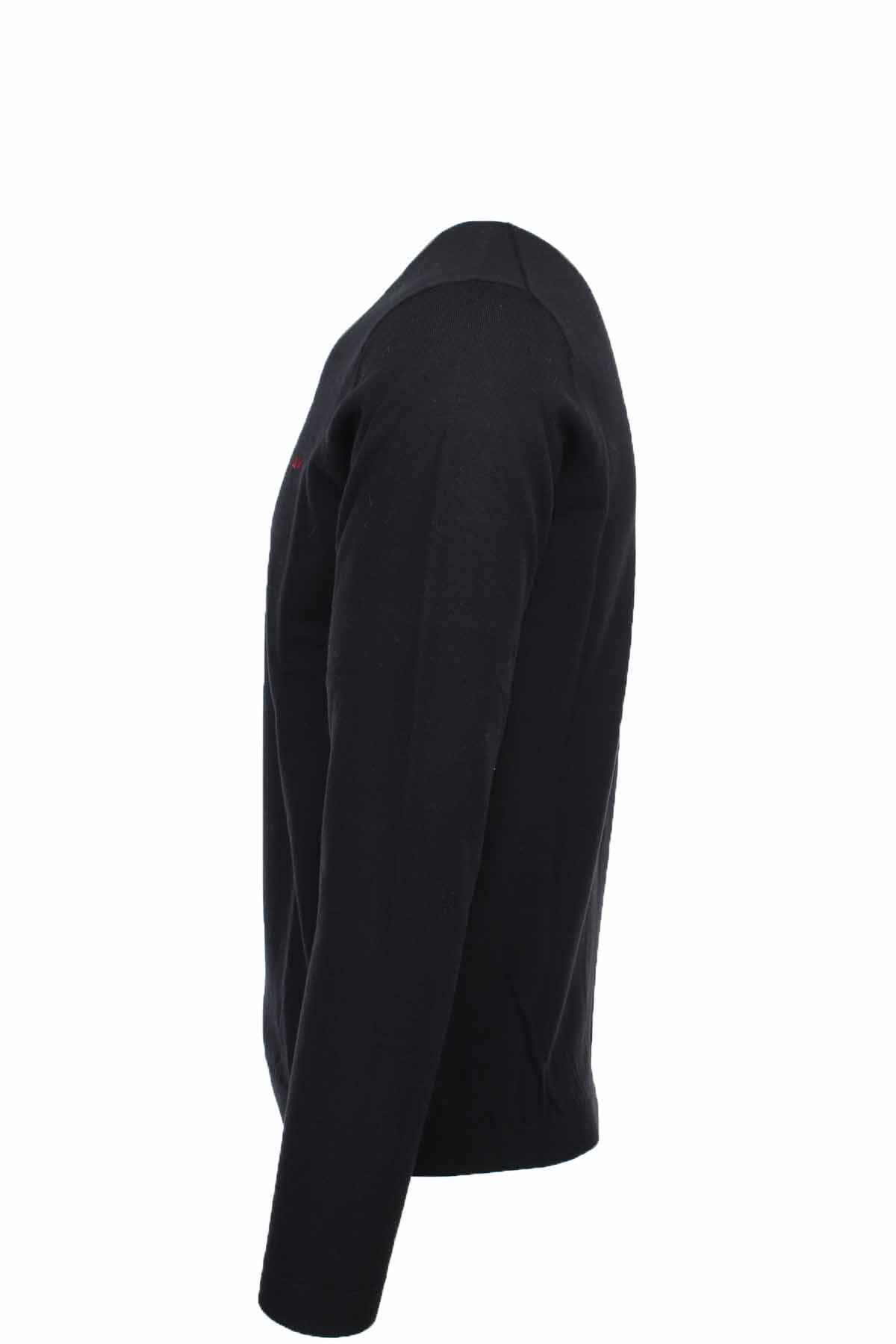 MAGLIA MAGLIONE UOMO SUN68 V NECK SOLID K29102 LANA 11 NERO ORIGINALE AI 2021