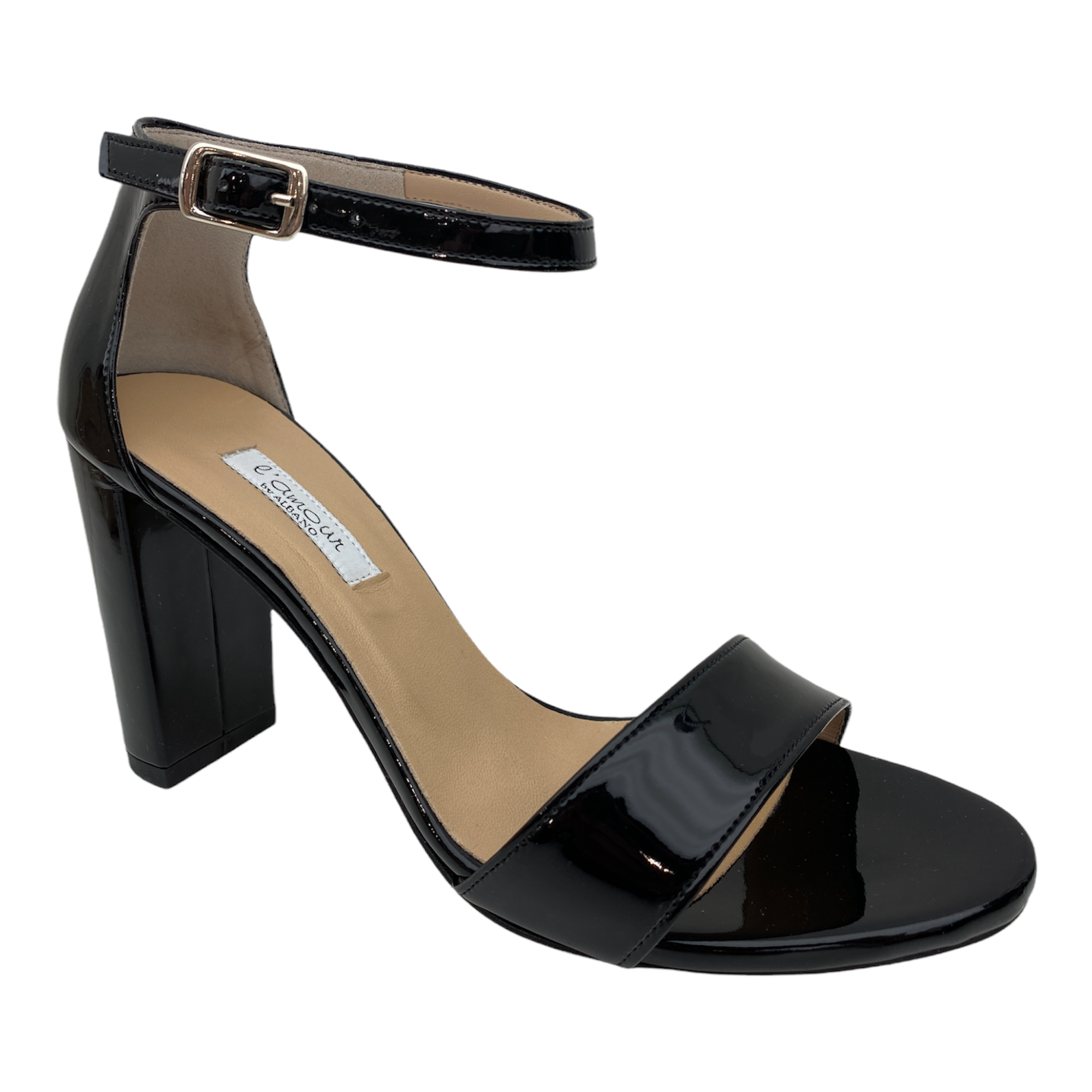 SCARPE SANDALO SANDALI DONNA L AMOUR ALBANO 024 PELLE NERO ORIGINALE PE 2022