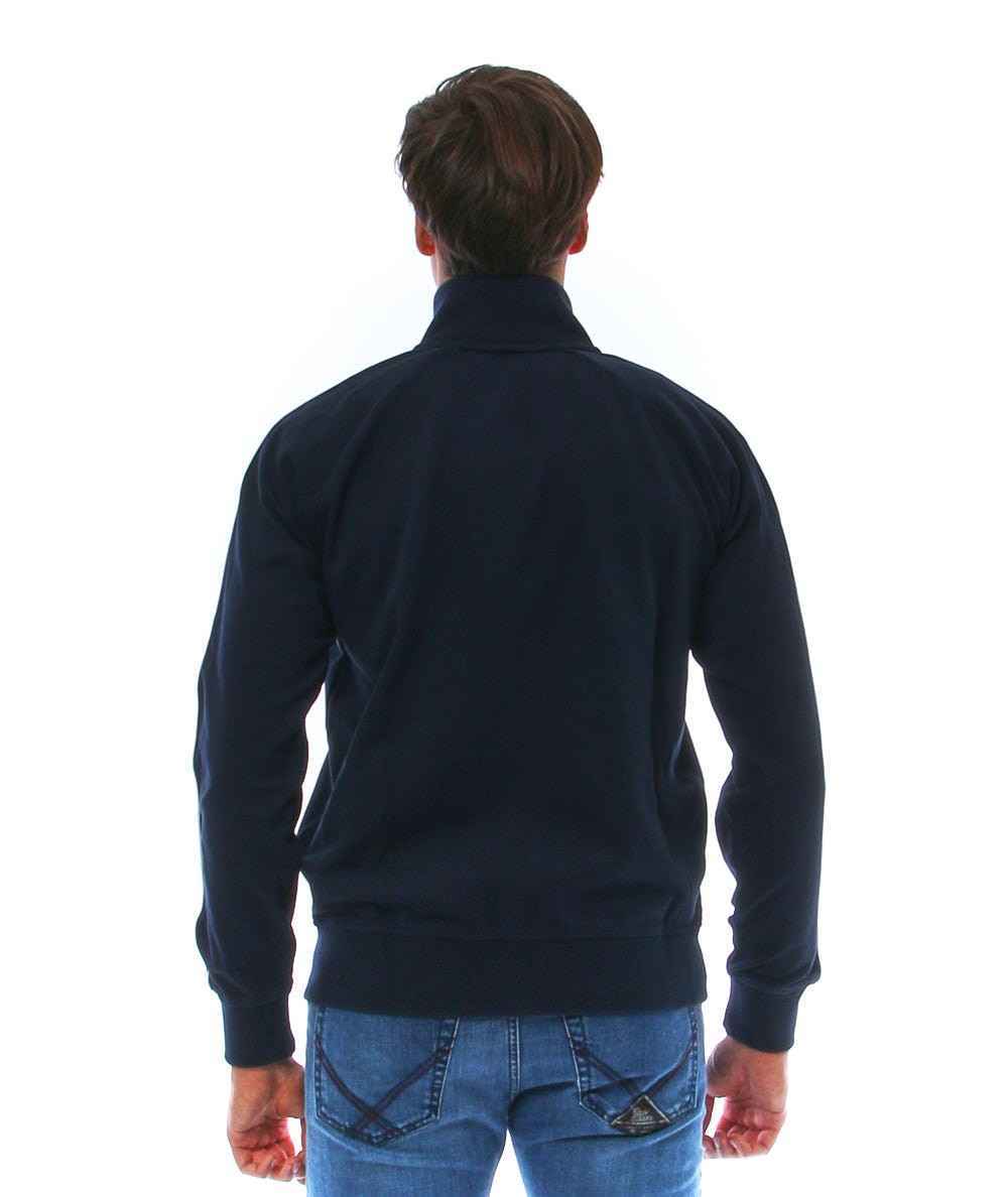 MAGLIA FELPA FELPE ZIP UOMO SUN68 F31107 COTONE 07 BLU ORIGINALE PE 2022