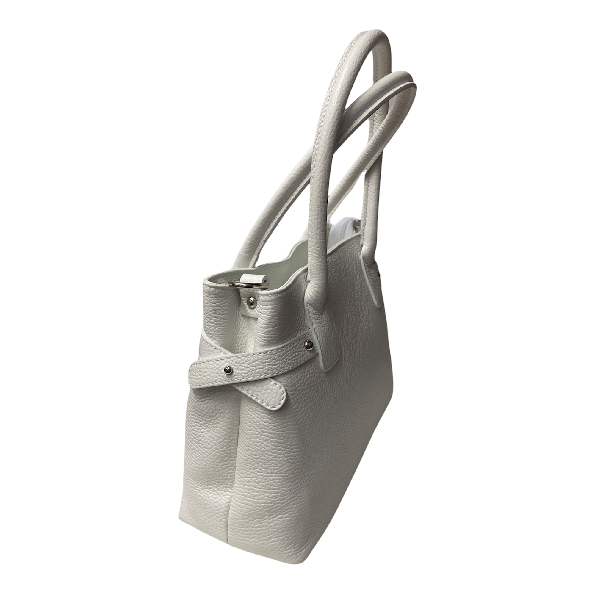 BORSA BORSE DONNA MEMU M1059 PELLE BIANCO ORIGINALE 4 STAGIONI