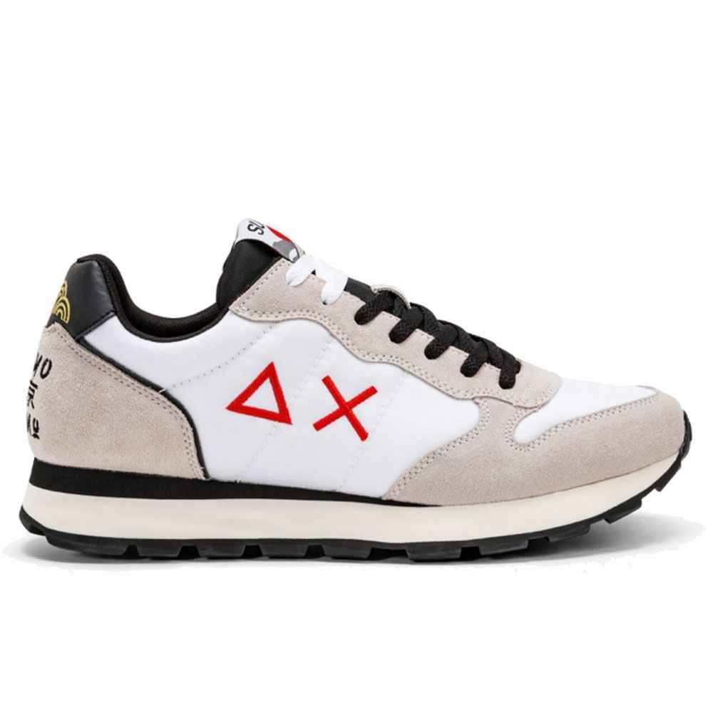 SCARPE SNEAKERS UOMO SUN68 SUN 68 TOM Z31104 CPZ31104 PELLE BIANCO ORIGINALE PE