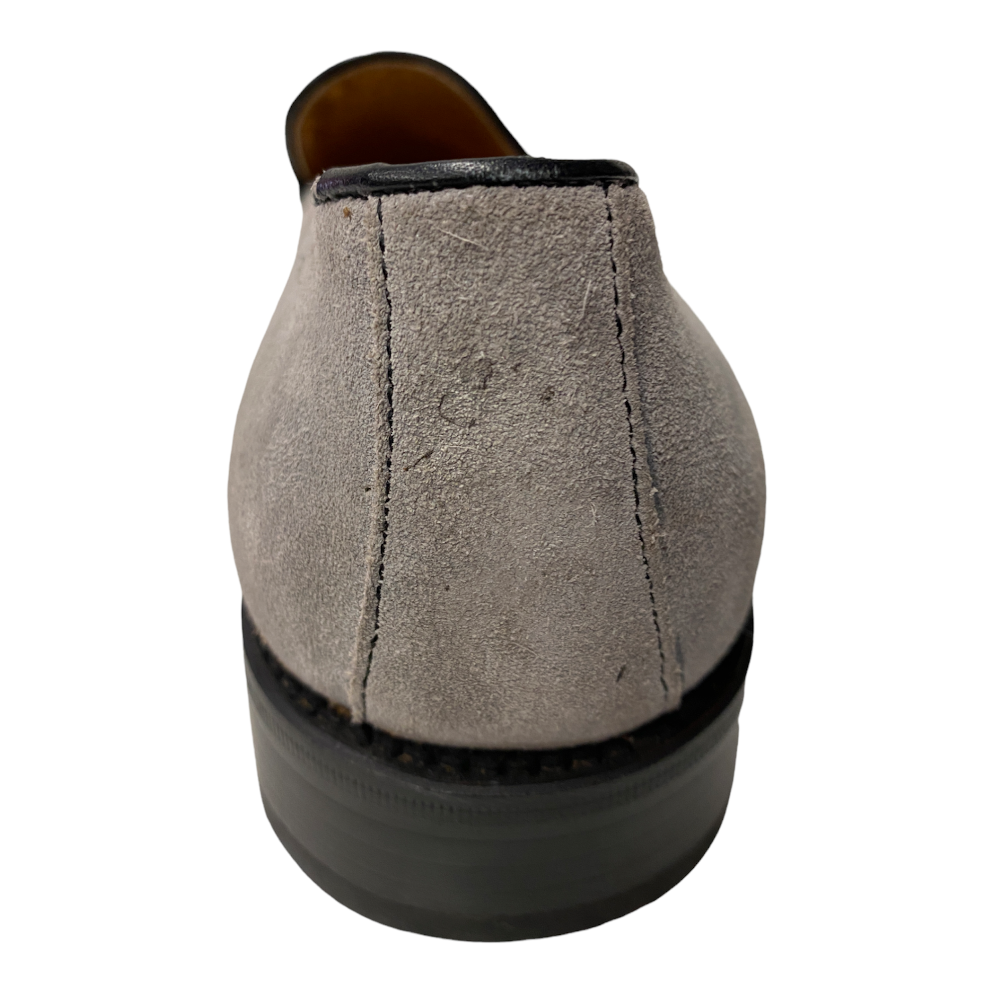 SCARPE MOCASSINO UOMO LAVORAZIONE ARTIGIANALE 11500 PELLE GRIGIO ORIGINALE AI