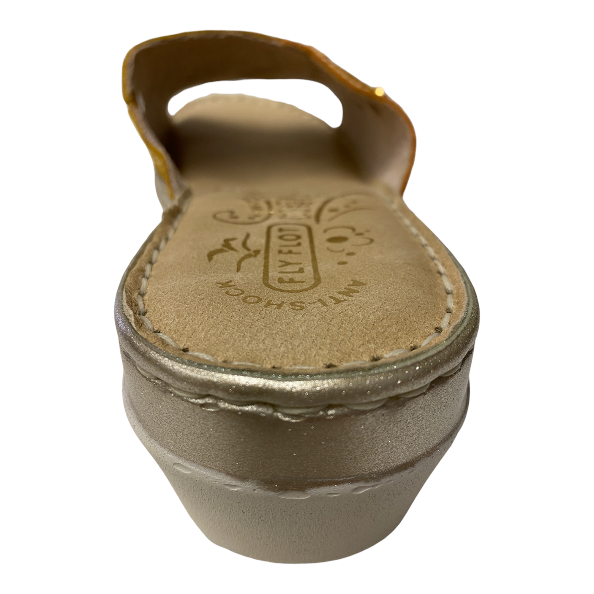 SCARPE CIABATTE DONNA FLY FLOT 71 F23 BG PELLE GIALLO ORIGINALE PE 2022