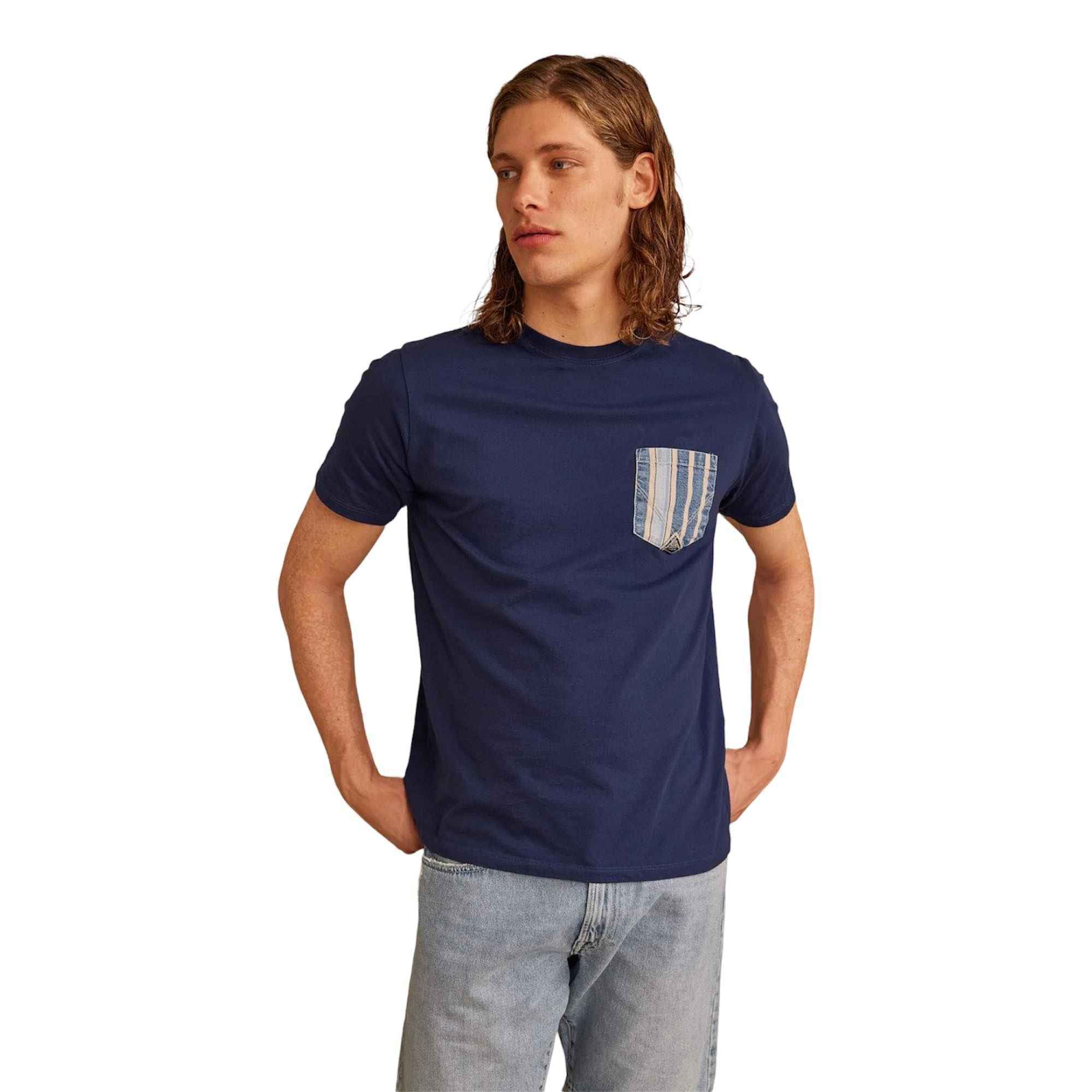 MAGLIA T SHIRT UOMO ROY ROGERS POCKET P22RRU629C748XXXX COTONE ORIGINAL PE 2022