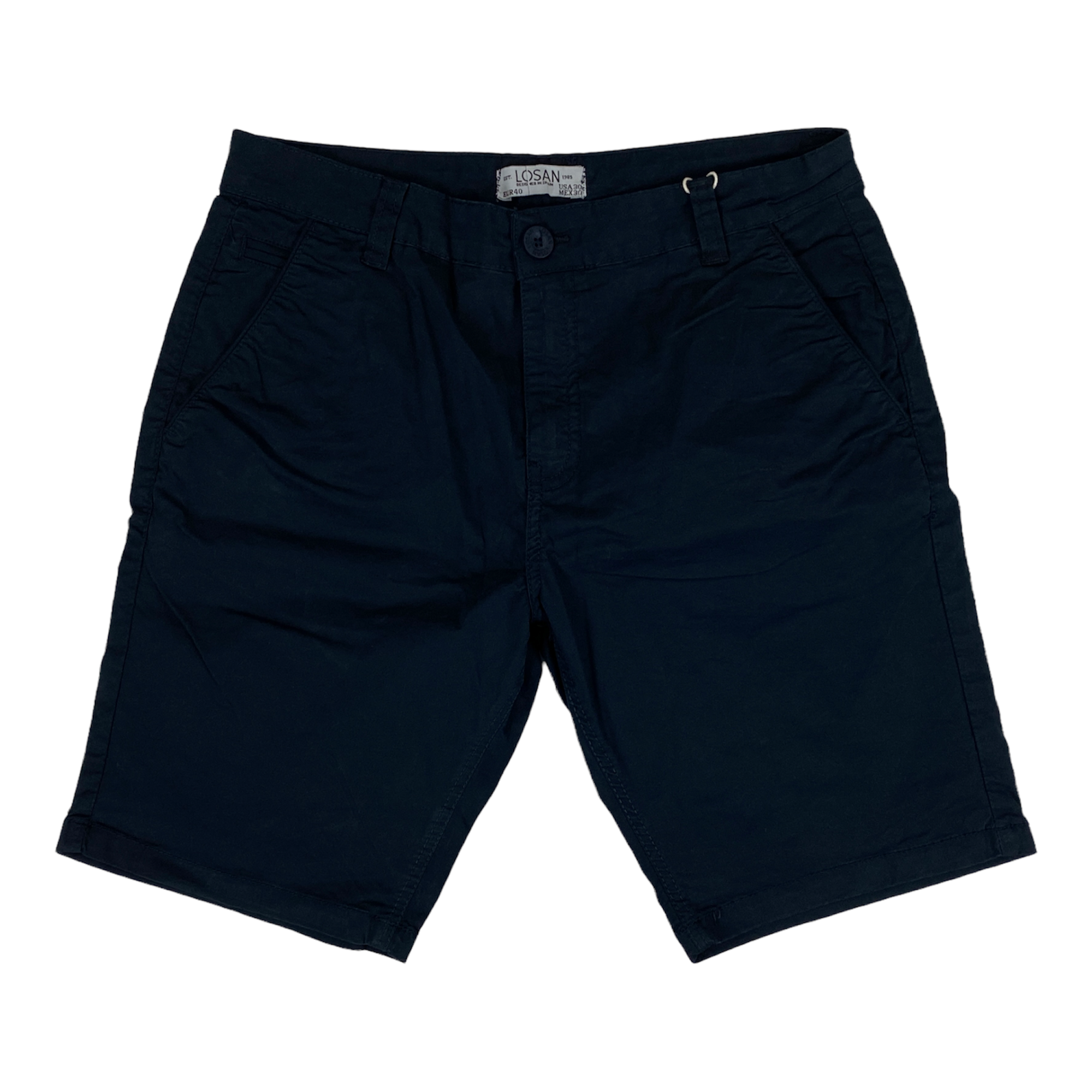 PANTALONCINO SHORT BERMUDA UOMO LOSAN C01 9E25AA COTONE BLU ORIGINALE PE 2022