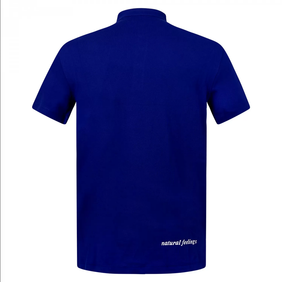 POLO T SHIRT UOMO AX ARMANI EXCHANGE 3LZFHE ZJY7Z COTONE BLU ORIGINALE PE 2022