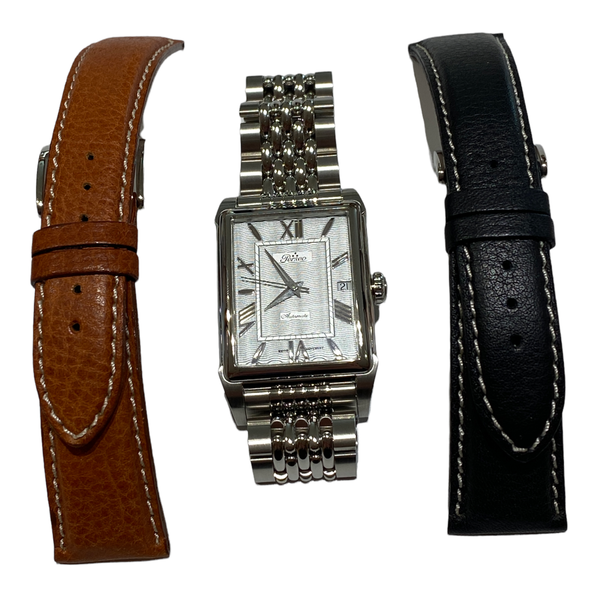 OROLOGIO TEMPO UOMO PERSEO TWIN BOX ACCIAIO ETA 2824 BIANCO ORIGINALE 2022