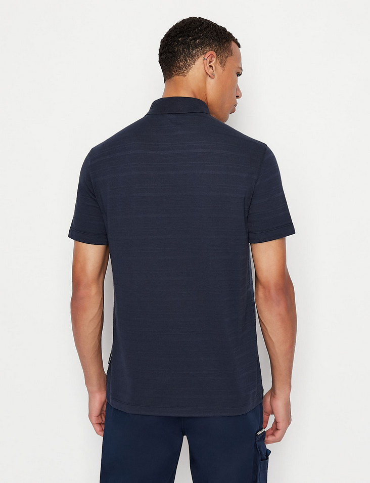 MAGLIA POLO T SHIRT UOMO AX ARMANI EXCHANGE 3LZFAP ZJ3XZ BLU ORIGINALE PE 2022