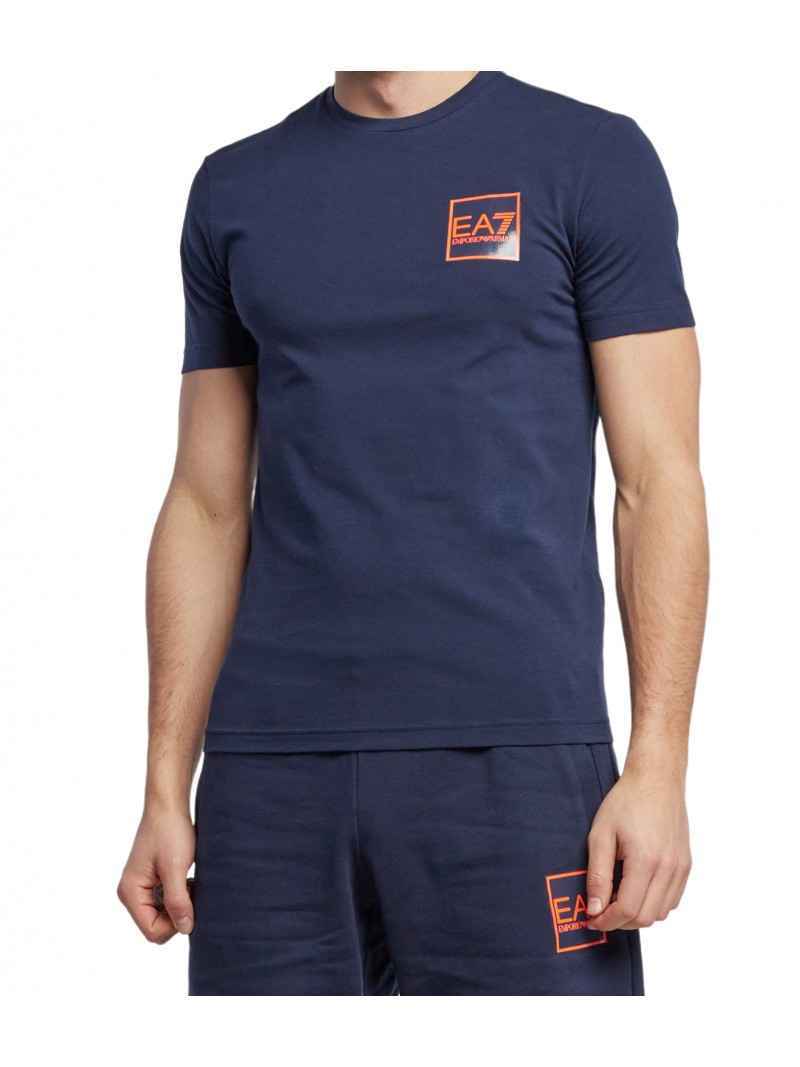 MAGLIA T SHIRT UOMO EA7 EMPORIO ARMANI 3LPT52 PJ03Z BLU ORIGINALE PE 2022