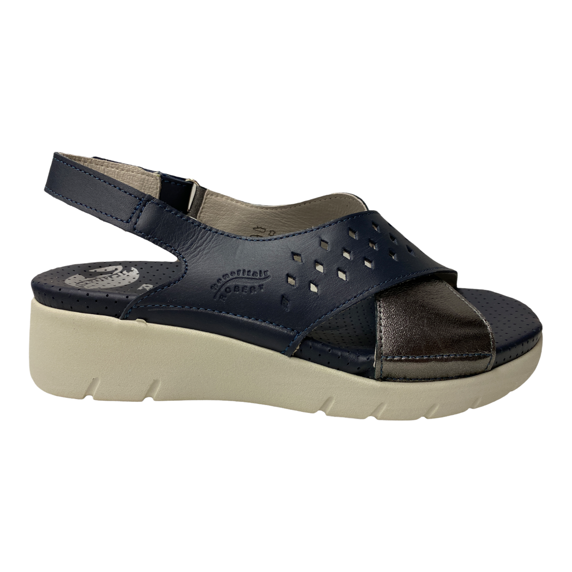 SCARPE SANDALO SANDALI DONNA ROBERT 41622 2 PELLE BLU ORIGINALE PE 2022