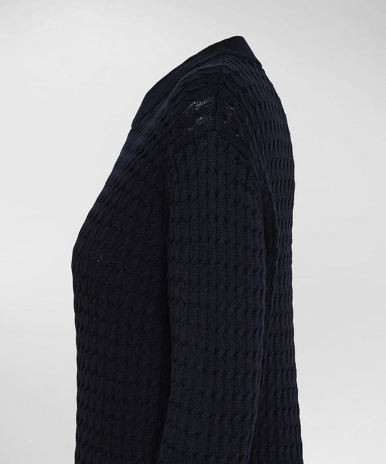 MAGLIA MAGLIONE DONNA PEUTEREY FORSIZIA PED4268 COTONE BLU ORIGINALE PE 2022