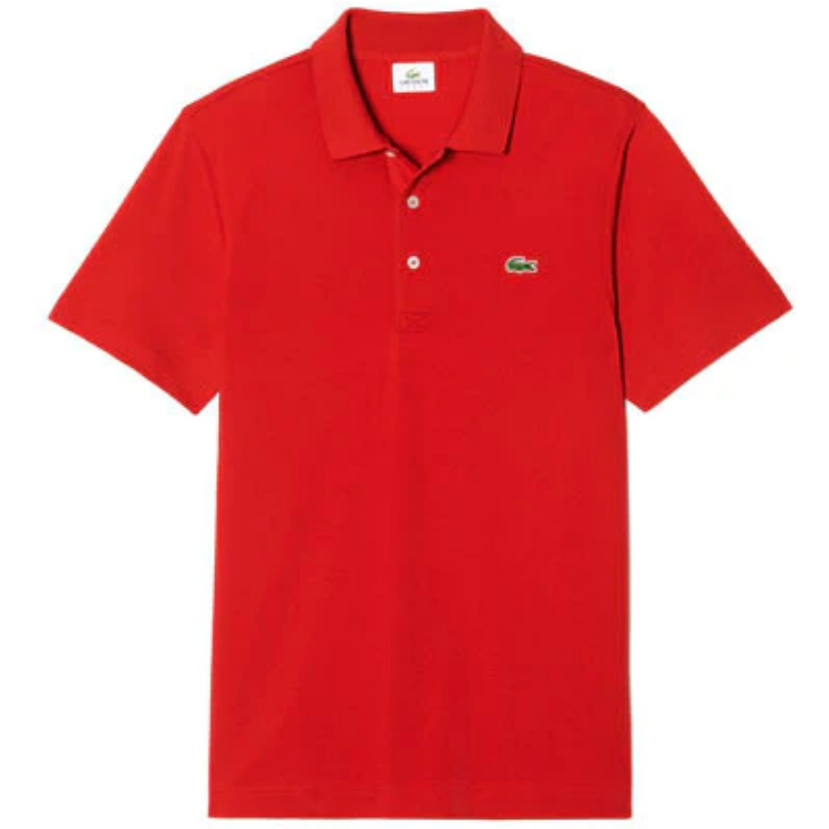 MAGLIA POLO T SHIRT UOMO LACOSTE L1230 00 SJJ GG2508 COTONE ROSSO ORIGINALE PE