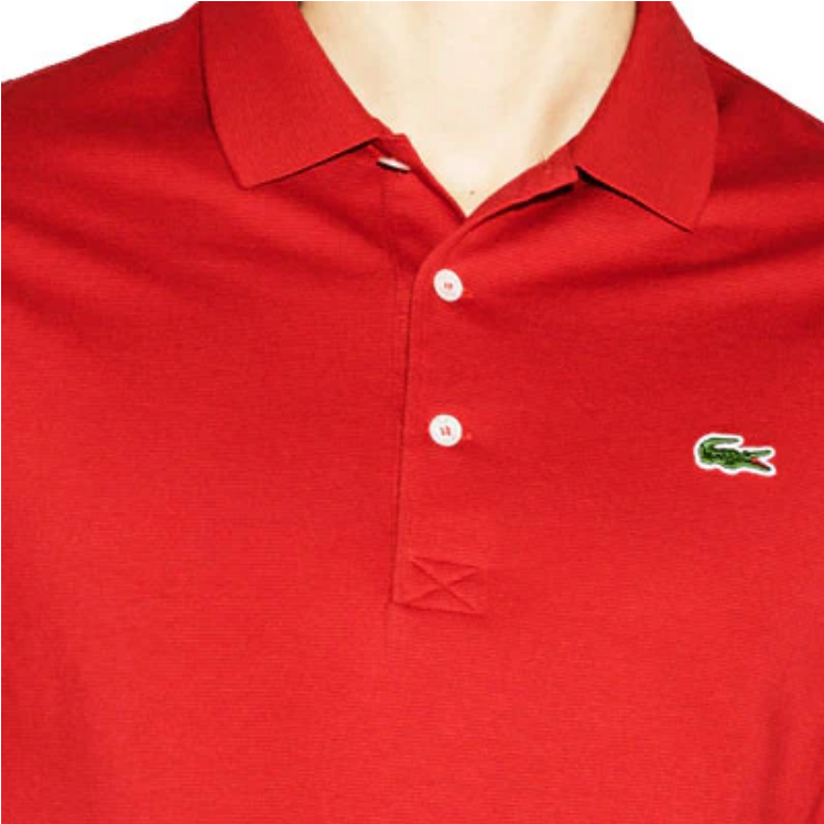 MAGLIA POLO T SHIRT UOMO LACOSTE L1230 00 SJJ GG2508 COTONE ROSSO ORIGINALE PE