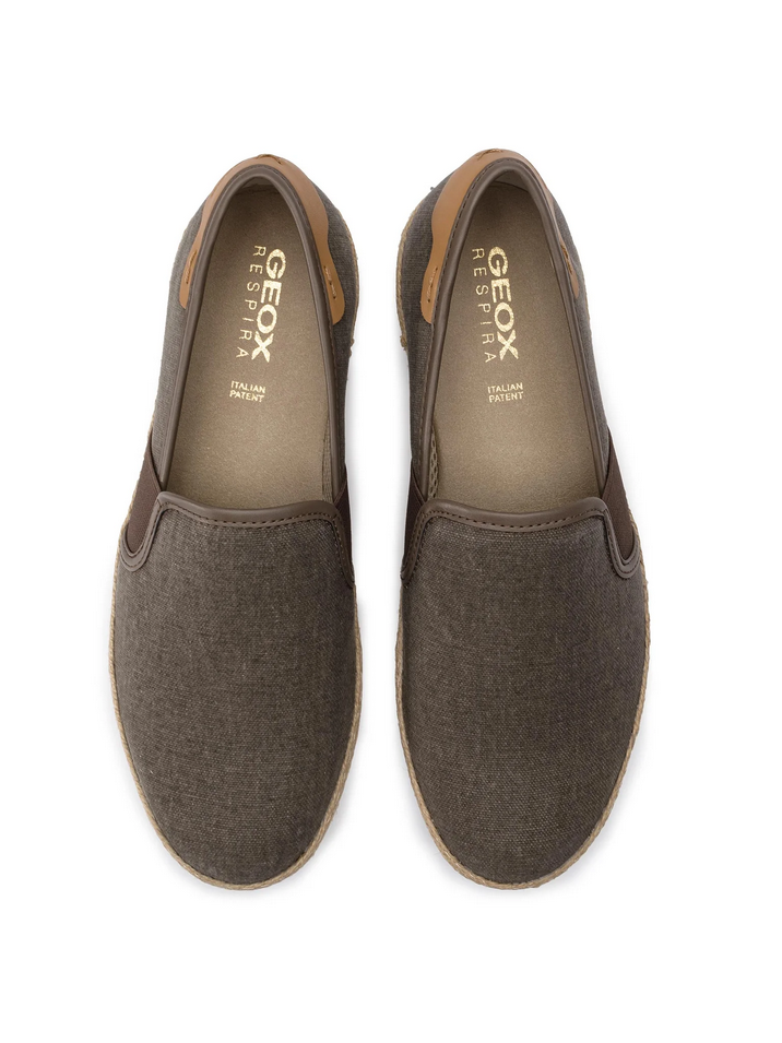 SCARPE MOCASSINO SLIP ON UOMO GEOX COPACABANA U82B7B 000NB MARRONE ORIGINALE PE