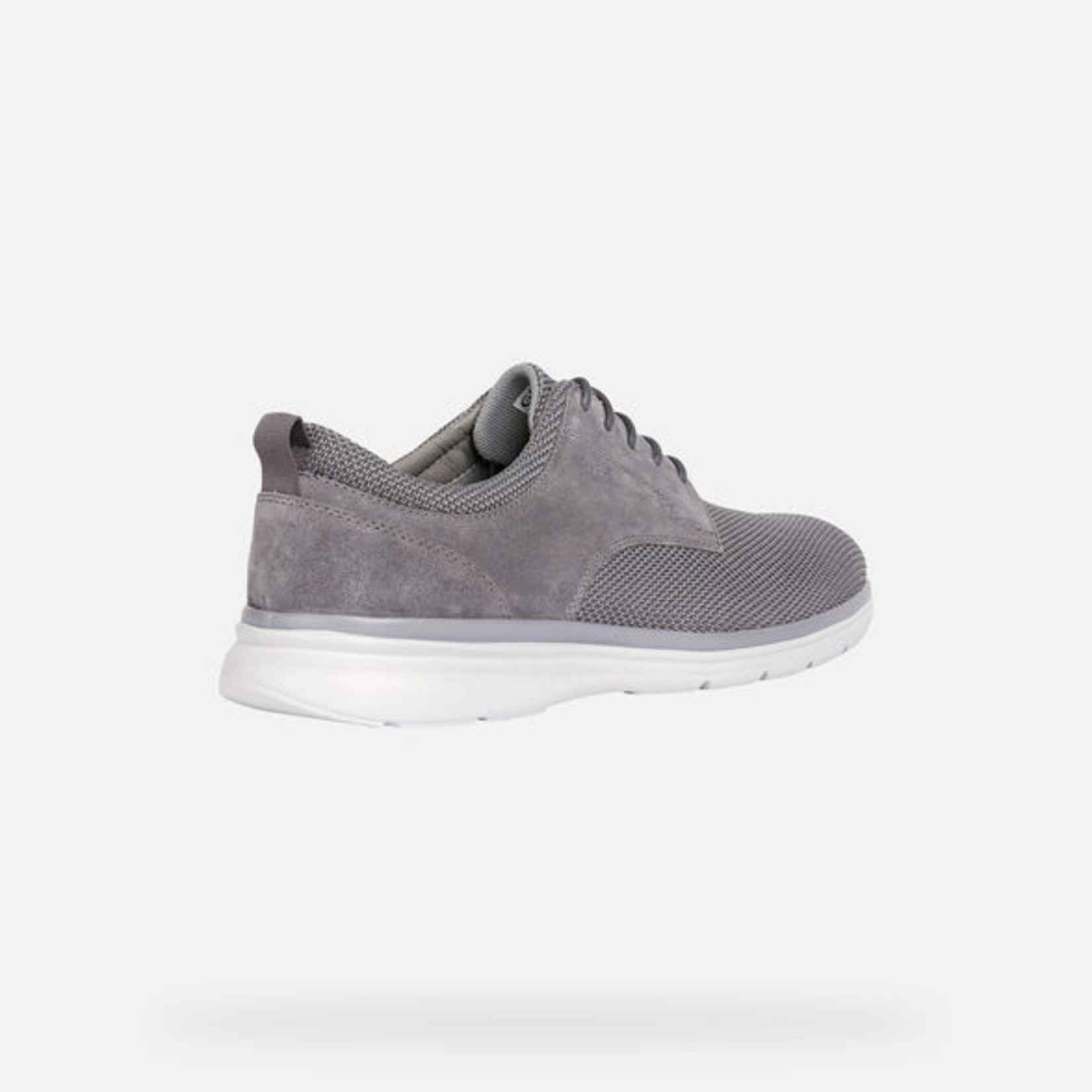 SCARPE SNEAKERS CASUAL UOMO GEOX SIRMIONE U15BTB 06K22 PELLE GRIGIO ORIGINALE PE