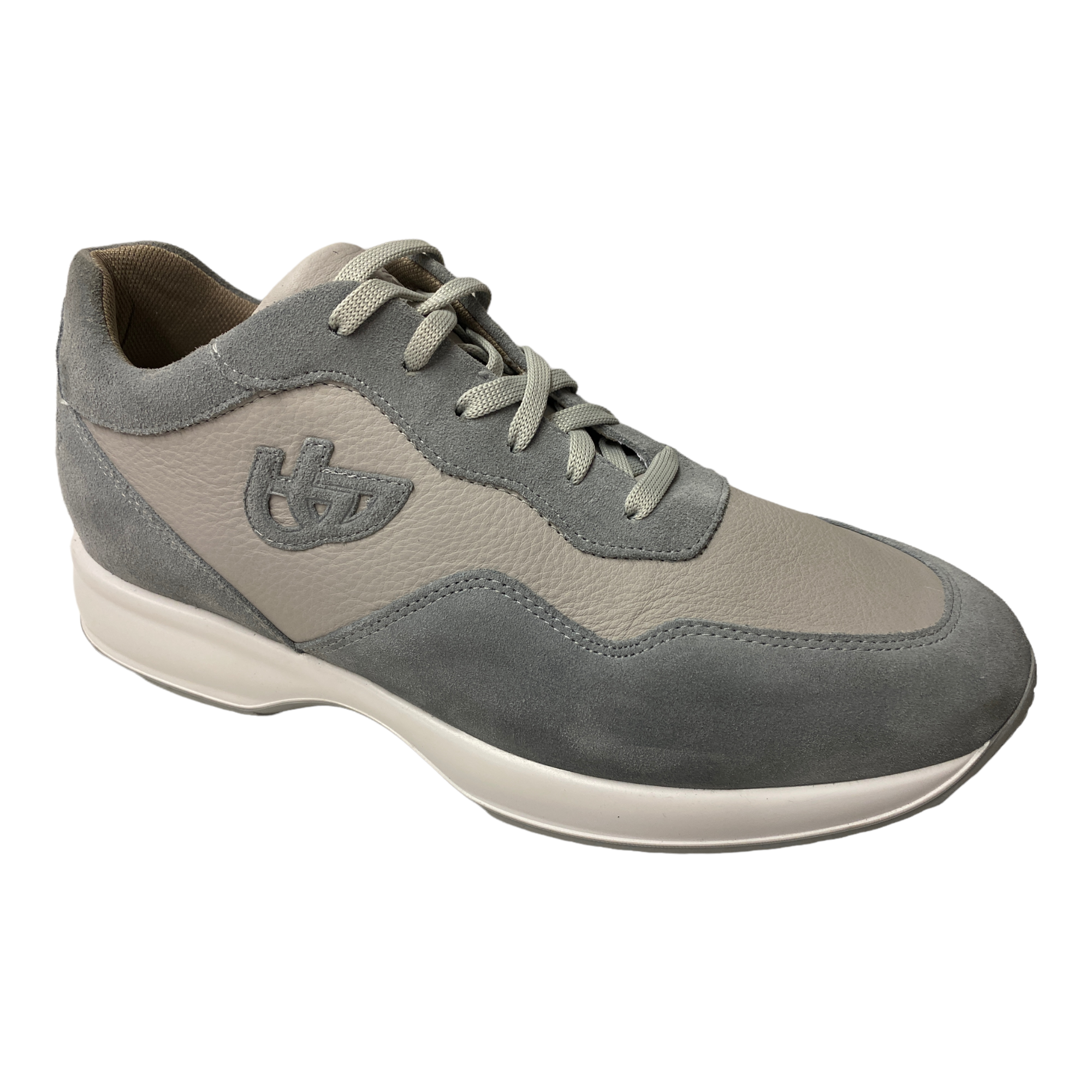 SCARPE SNEAKERS CASUAL UOMO BYBLOS 682051 PELLE GRIGIO ORIGINALE PE