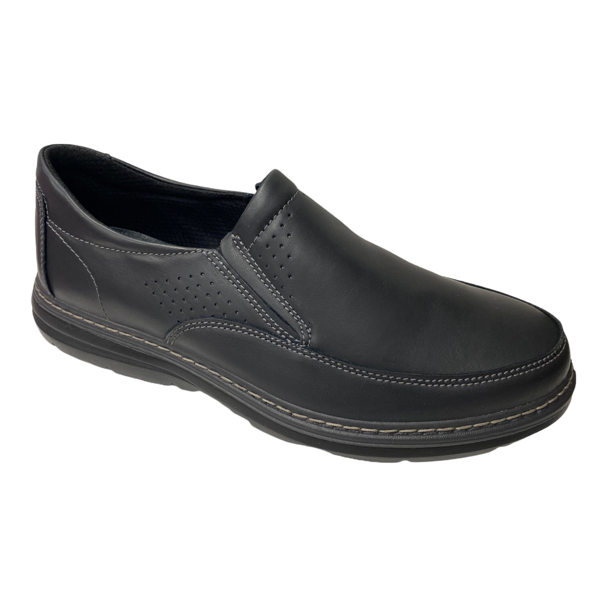 SCARPE SLIP ON CASUAL UOMO IMAC 186494 151010 2290 PELLE NERO ORIGINALE PE