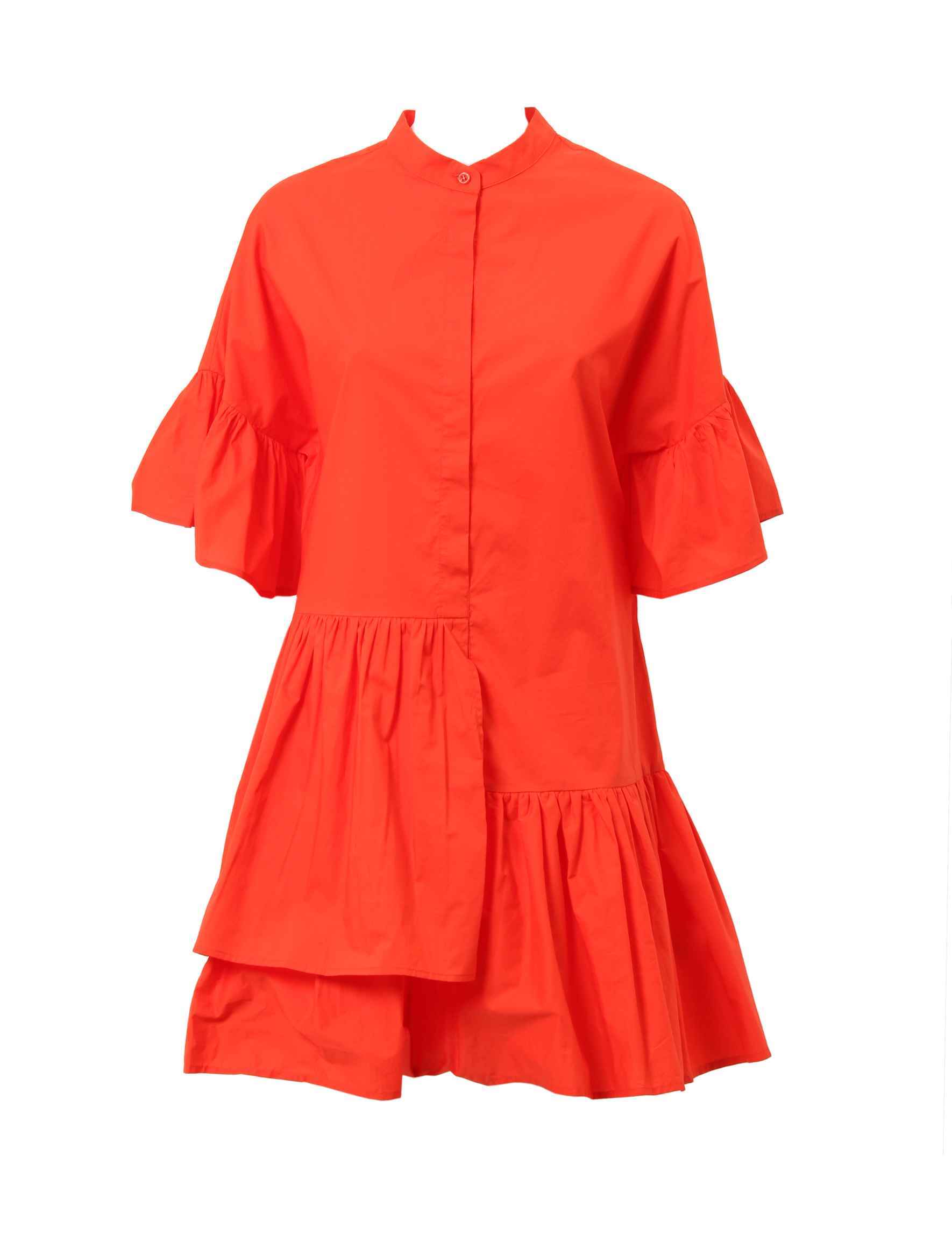 ABITO VESTITO VESTITI DONNA ANONYME P122SD133 COTONE ARANCIO ORIGINALE PE 2022