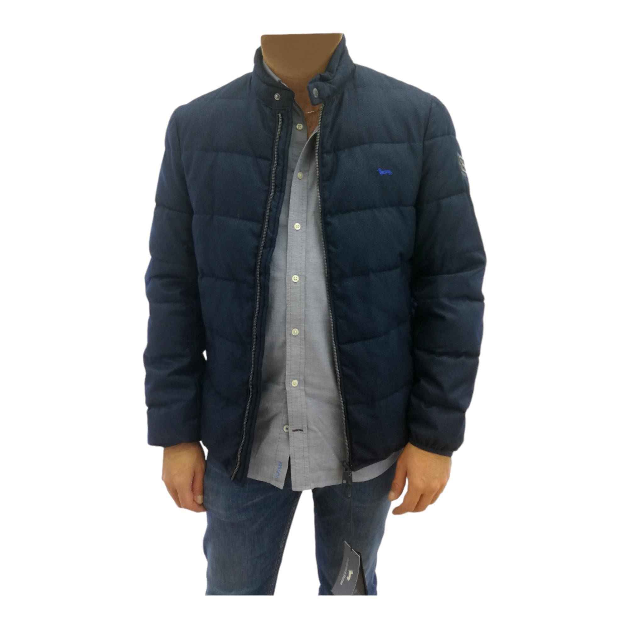 GIUBBINO PIUMINO GIUBBOTTO UOMO HARMONT E BLAINE K0A004 BLU ORIGINALE AI