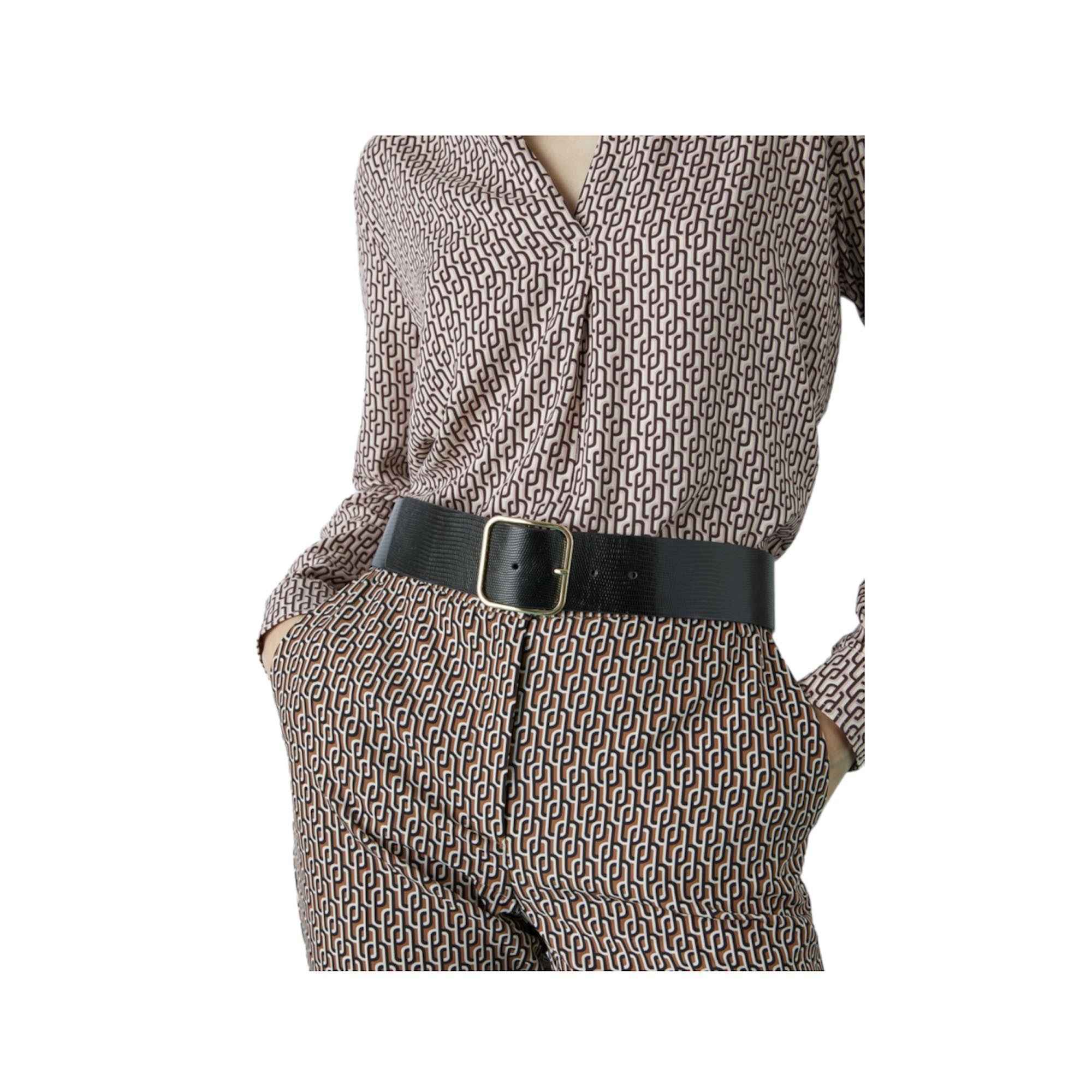 CINTURA CINTA DONNA EMME MARELLA MAURA 550602282 ECO PELLE NERO ORIGINAL AI 2023