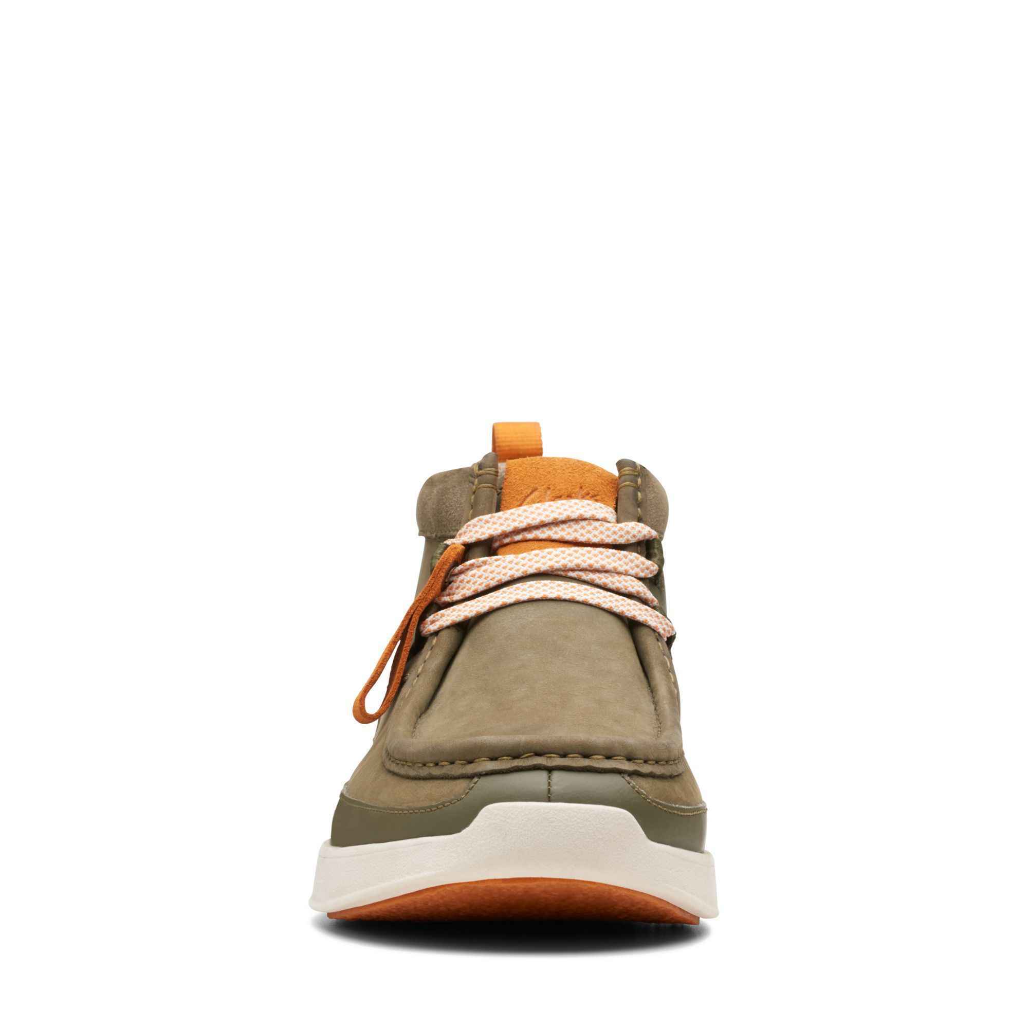 SCARPE POLACCO CASUAL UOMO CLARKS RACELITE 168346 PELLE VERDE ORIGINALE AI 2023