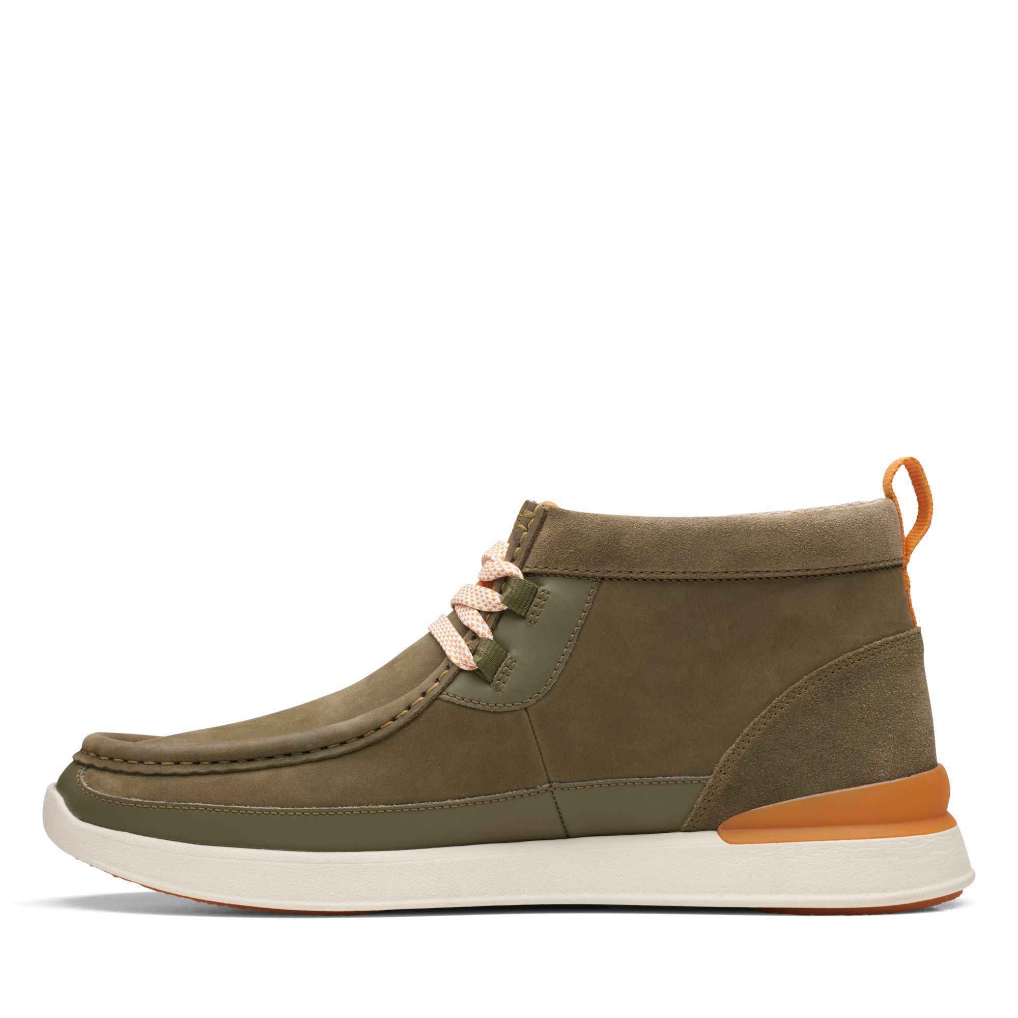 SCARPE POLACCO CASUAL UOMO CLARKS RACELITE 168346 PELLE VERDE ORIGINALE AI 2023