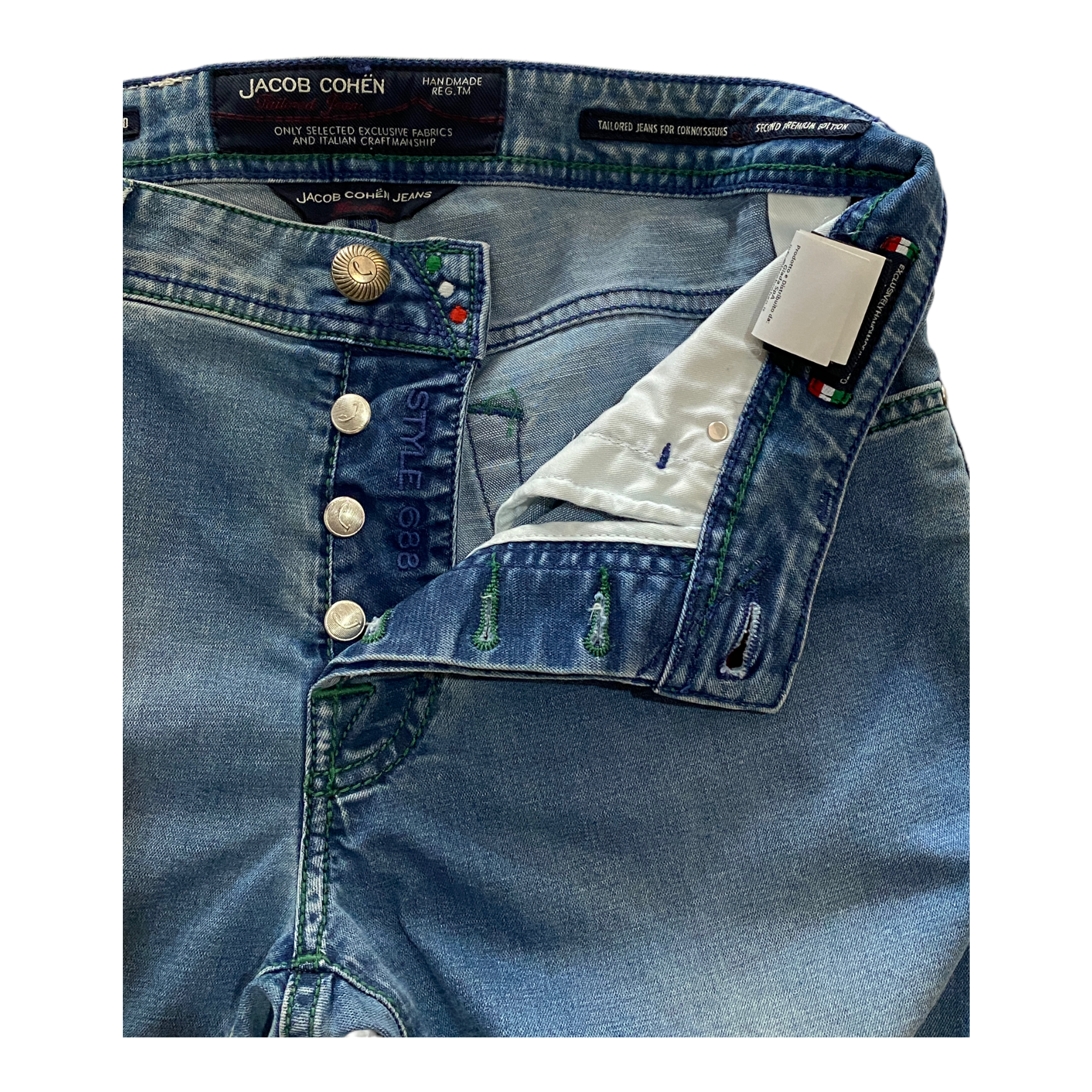 PANTALONE JEANS UOMO JACOB COHEN J688 J0491051W 31 COTONE BLU ORIGINALE PE