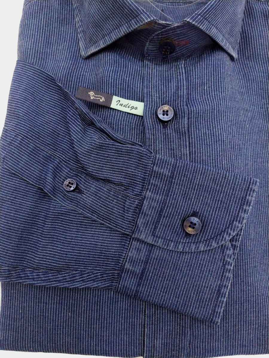 CAMICIA CAMICIE UOMO HARMONT E BLAINE C0348 COTONE 099 BLU ORIGINALE PE
