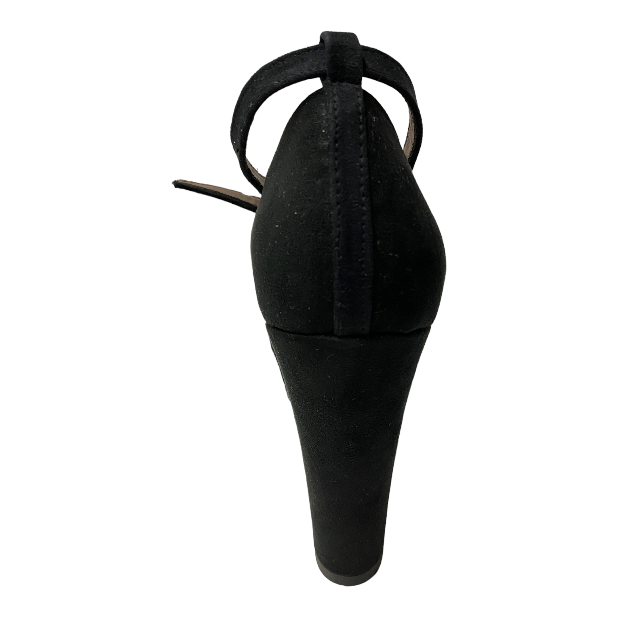 SCARPE DECOLTE SANDALO TACCO DONNA 6 CARINA 1784 ECO PELLE NERO ORIGINALE AI