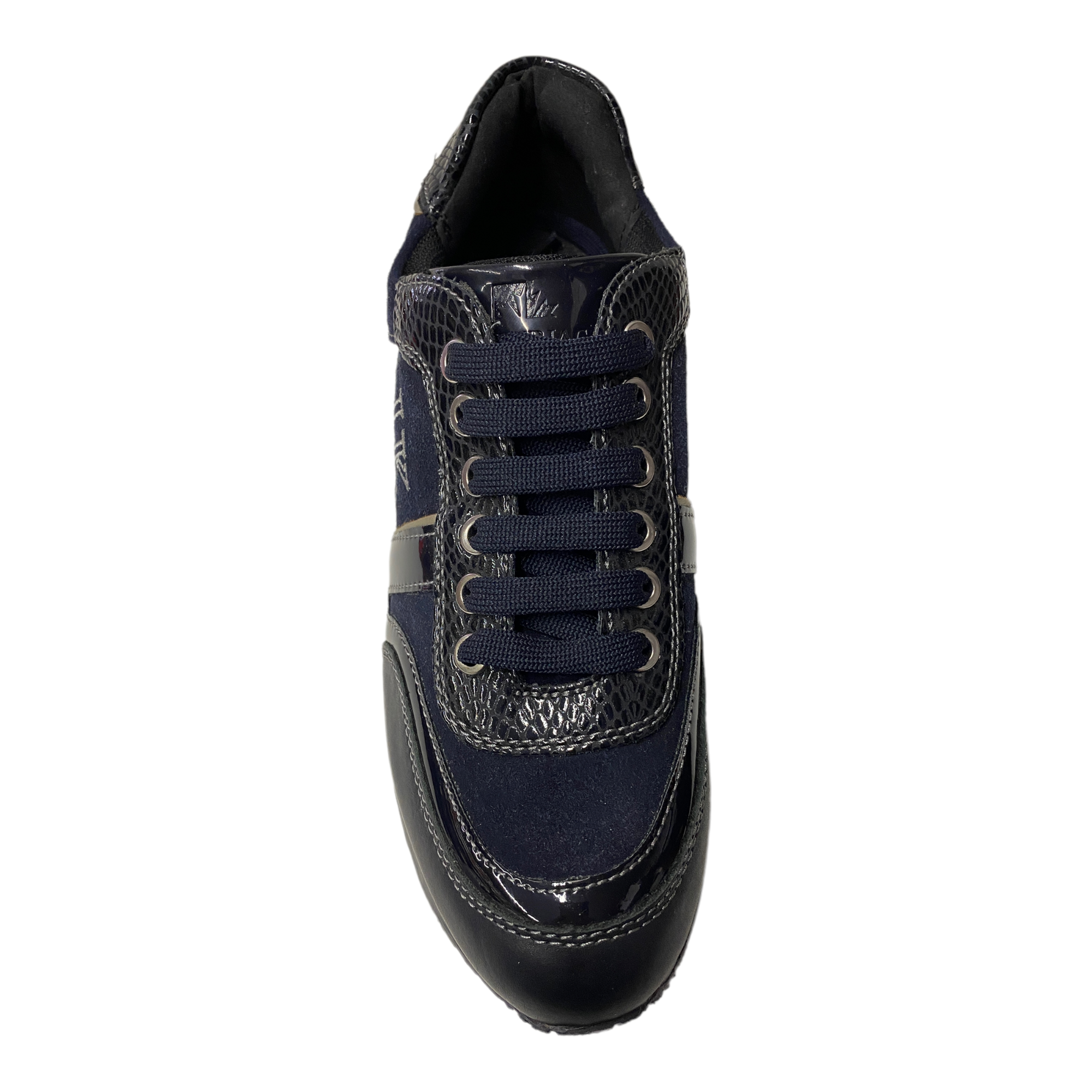 SCARPE SNEAKERS DONNA LUMBERJACK LIKE SW04805 001 PELLE BLU ORIGINALE AI