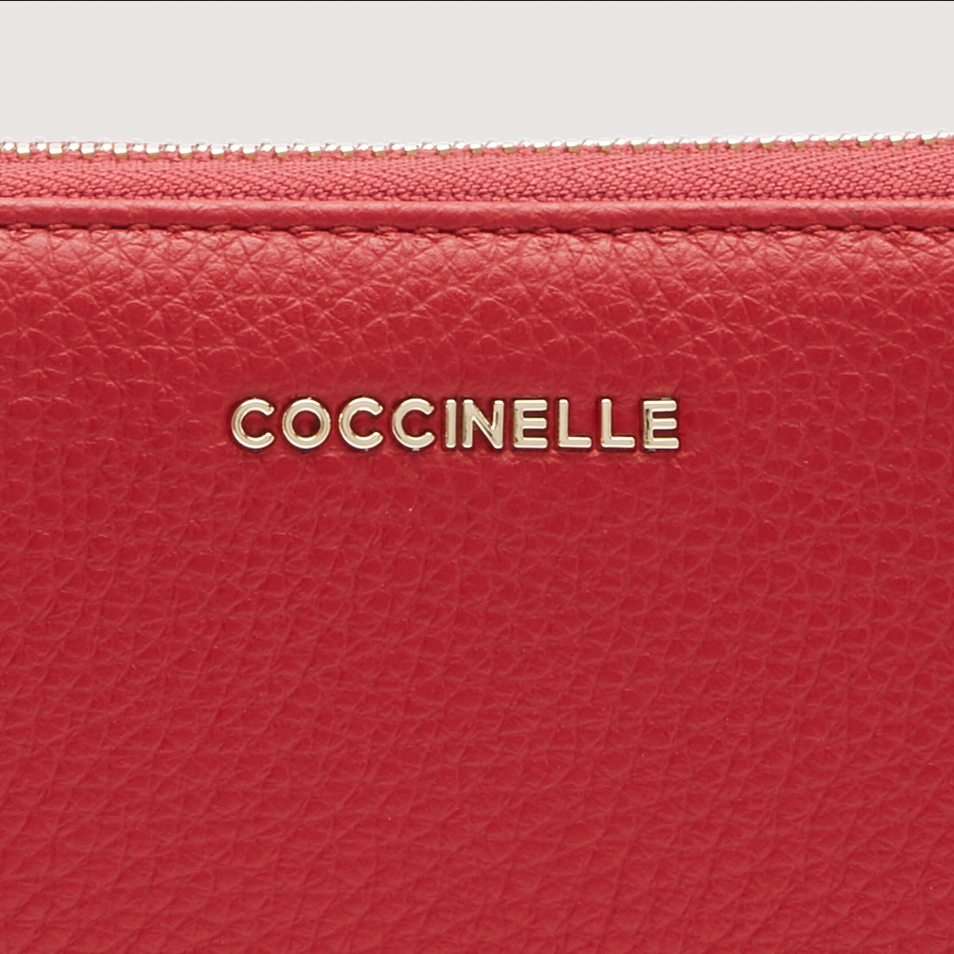 PORTAFOGLI DONNA COCCINELLE E2MW5113201 WALLET PELLE ROSSO ORIGINALE AI 2023